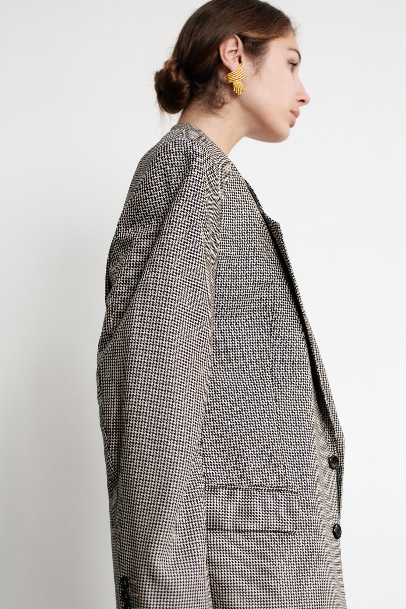 Vintage Hugo Boss Houndstooth Wool Blazer