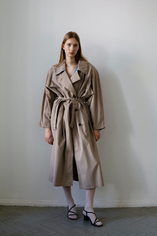 Vintage Beige Trench Coat