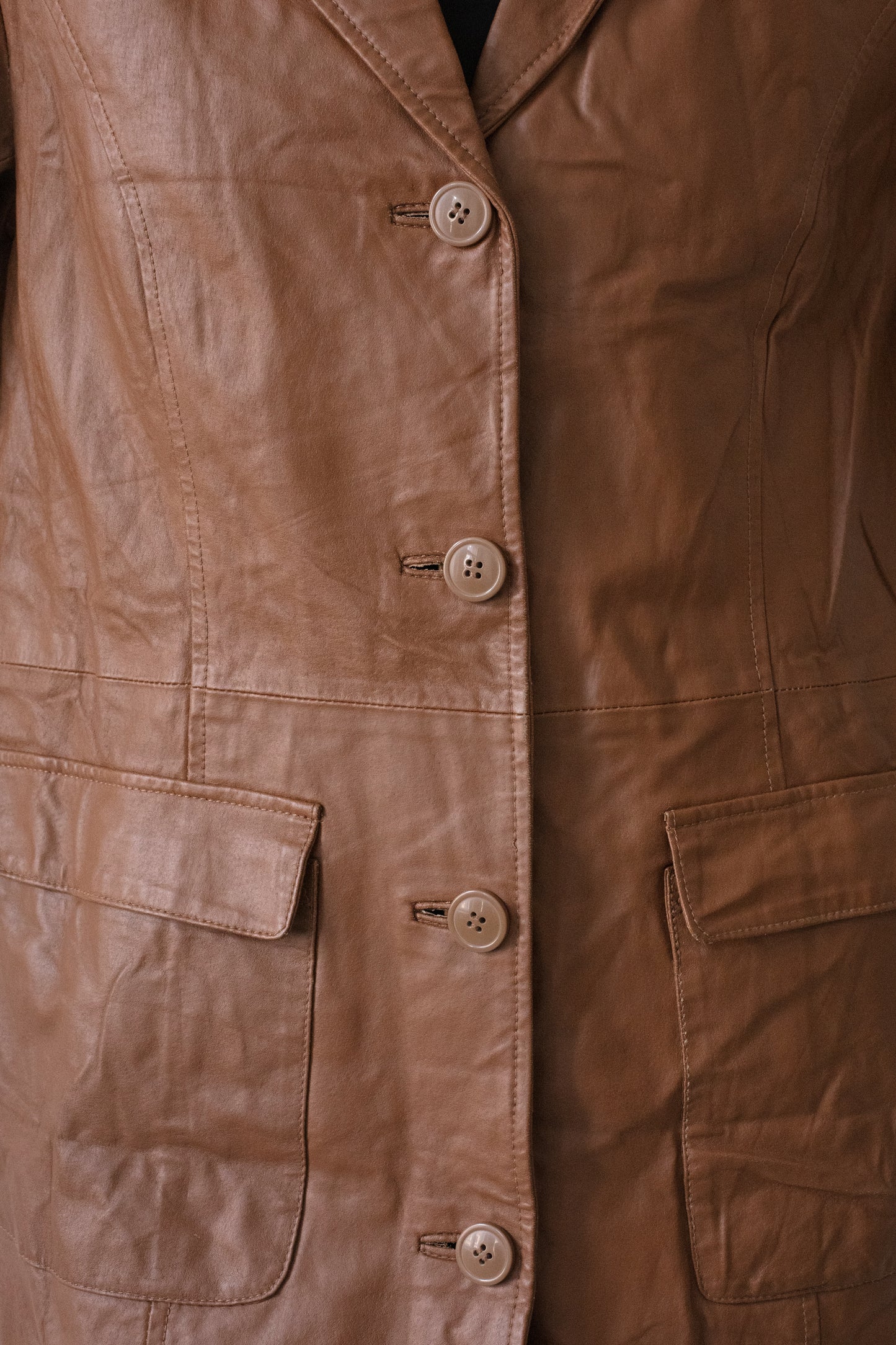Vintage Brown Leather Jacket
