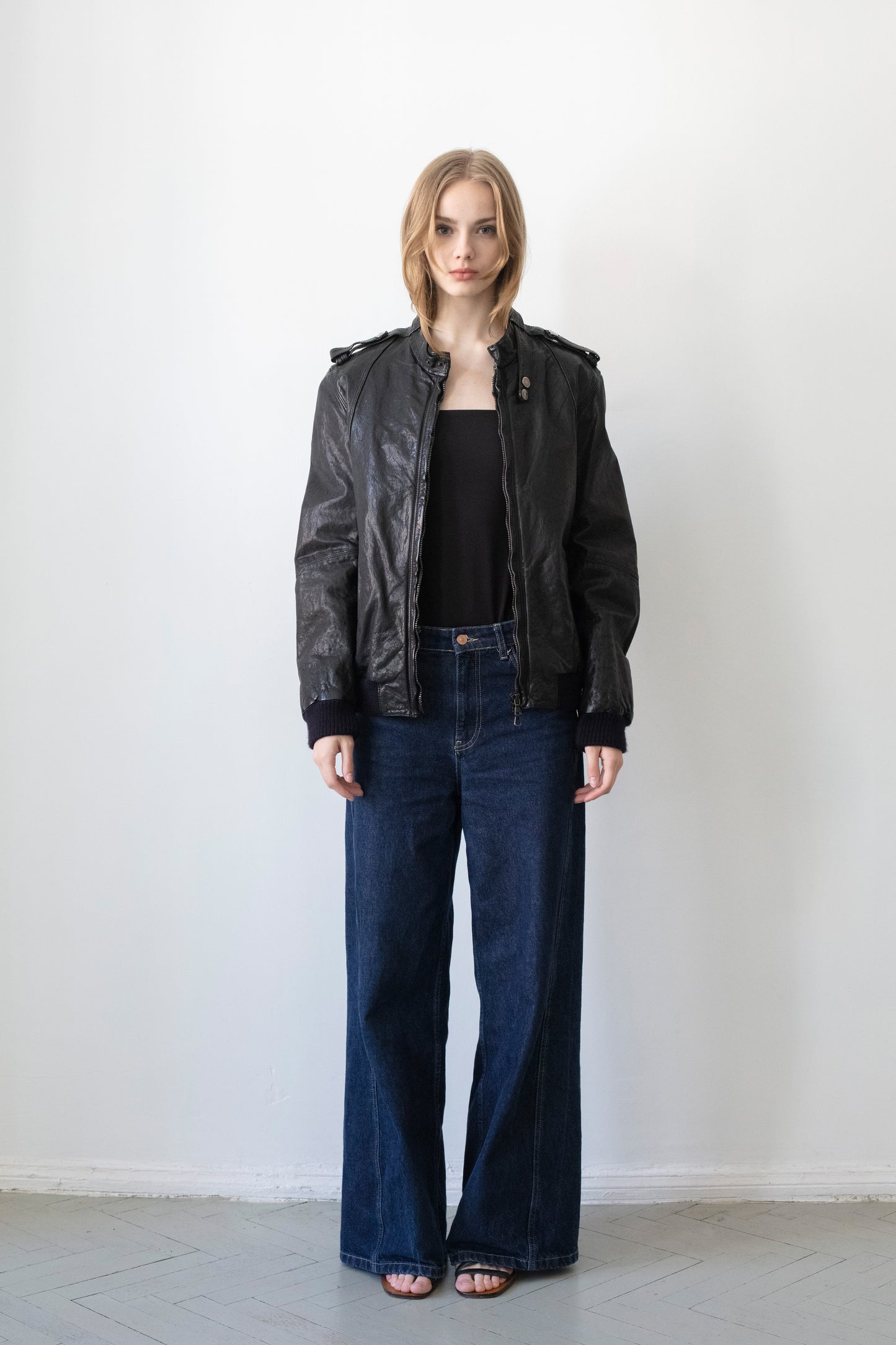 Vintage Black Leather Jacket