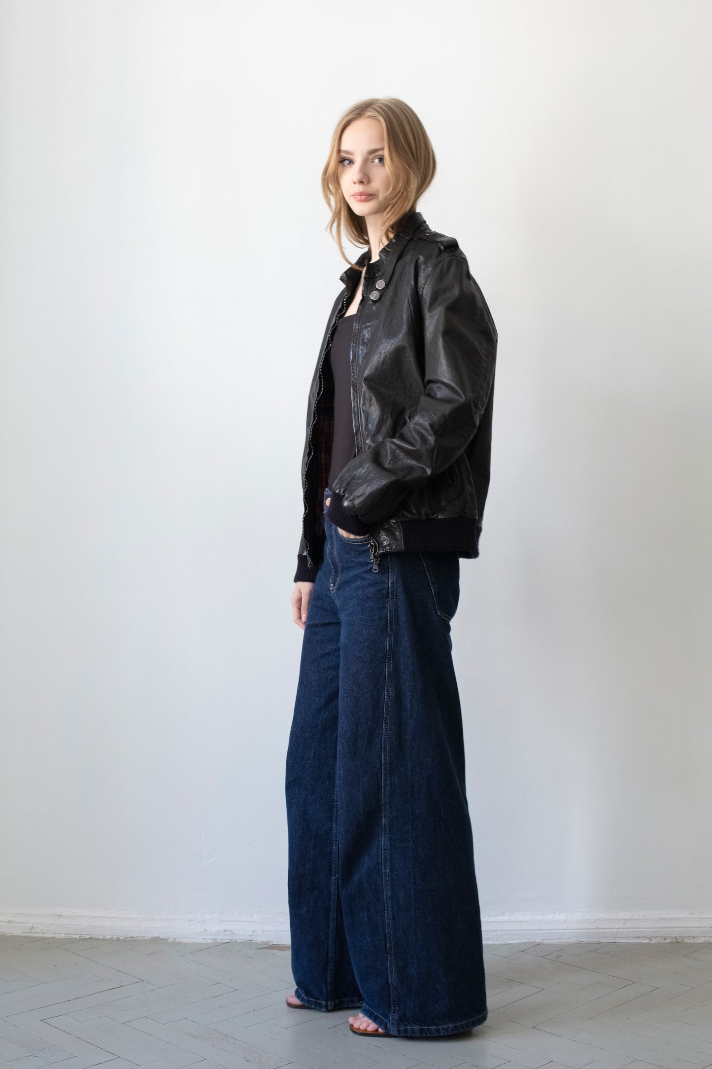 Vintage Black Leather Jacket