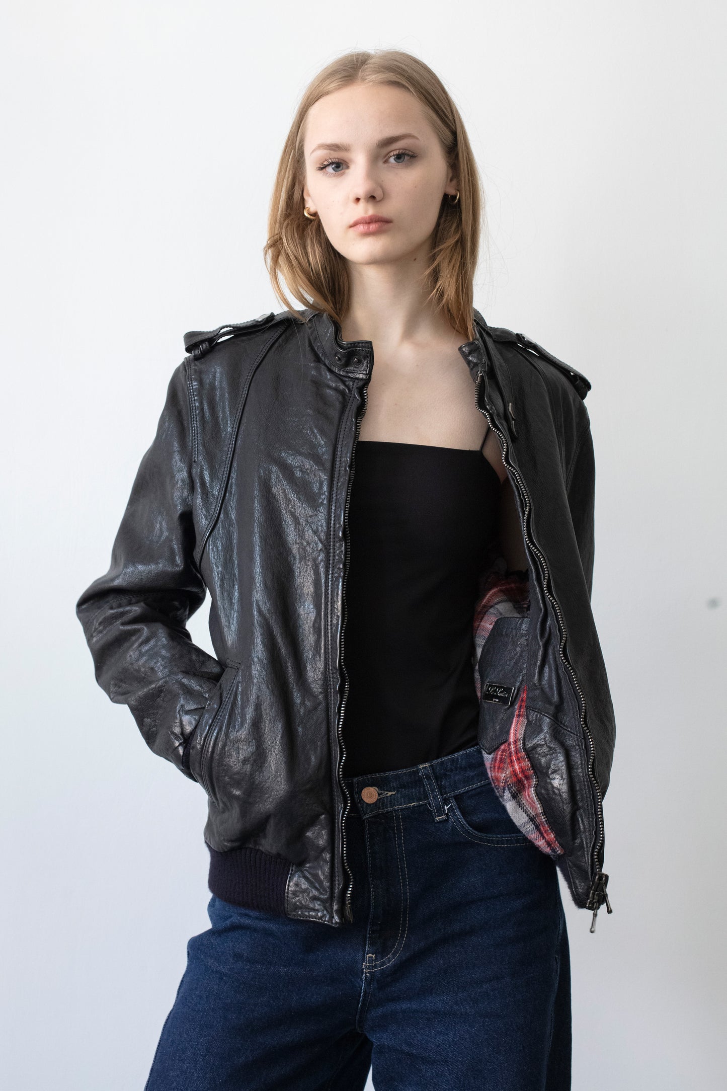 Vintage Black Leather Jacket