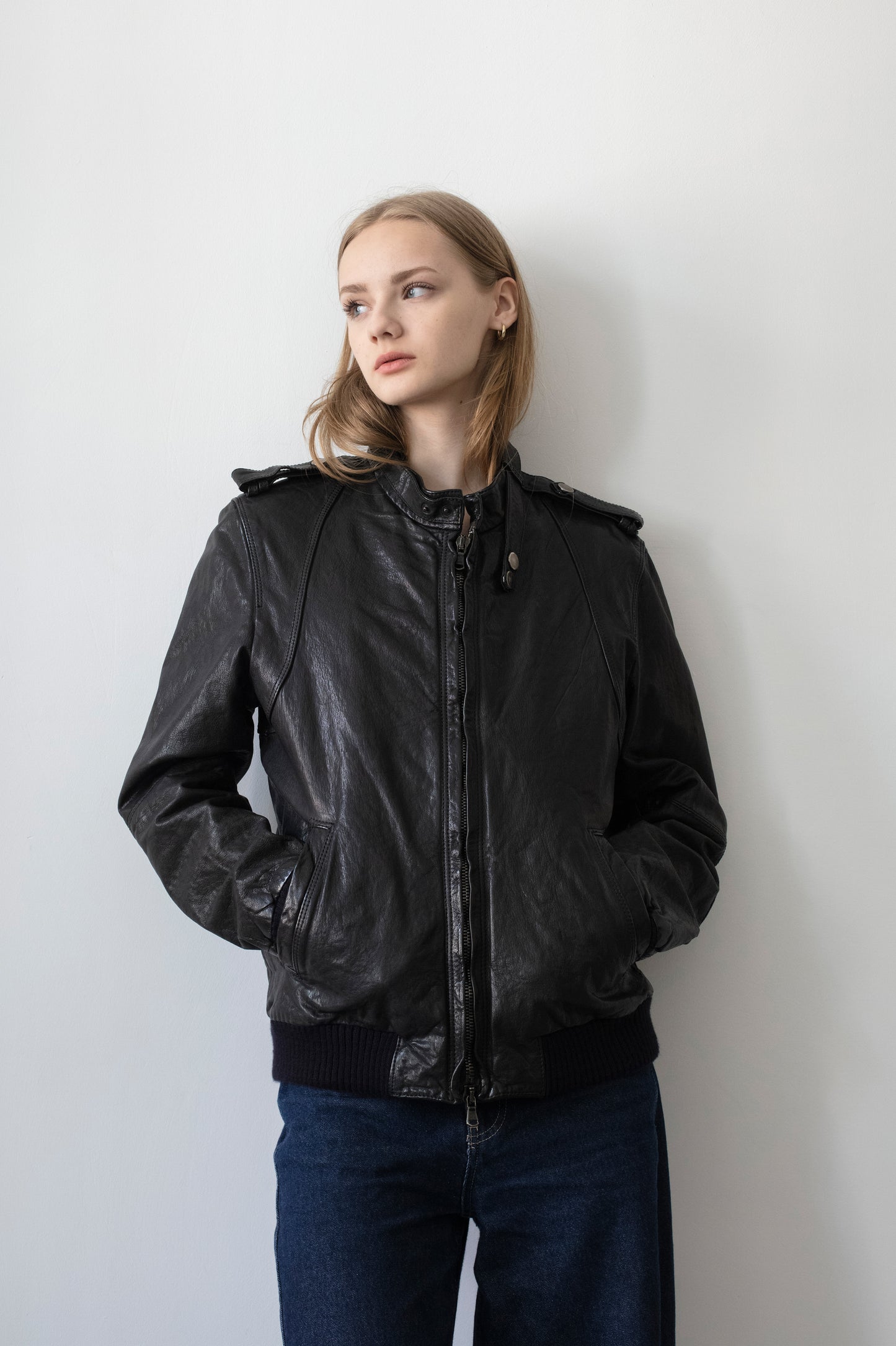 Vintage Black Leather Jacket