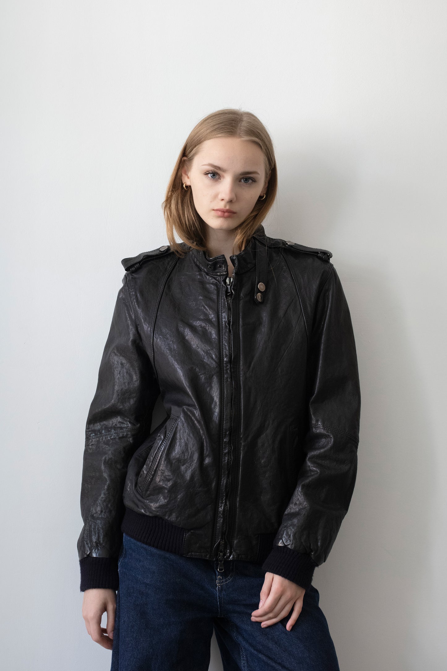 Vintage Black Leather Jacket
