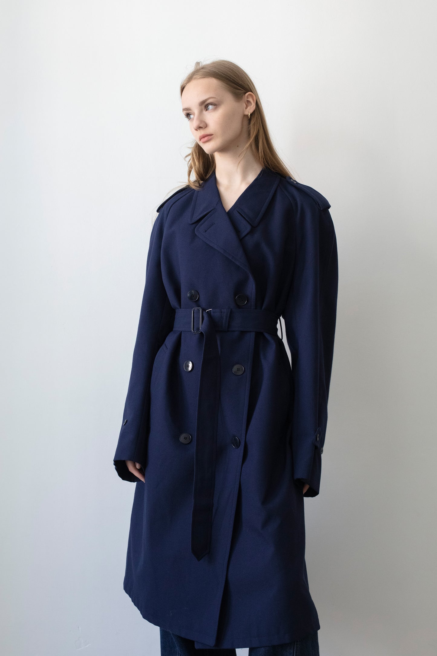 Vintage Navy Trench Coat