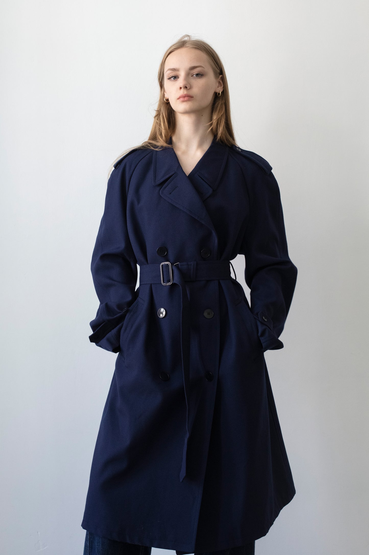 Vintage Navy Trench Coat