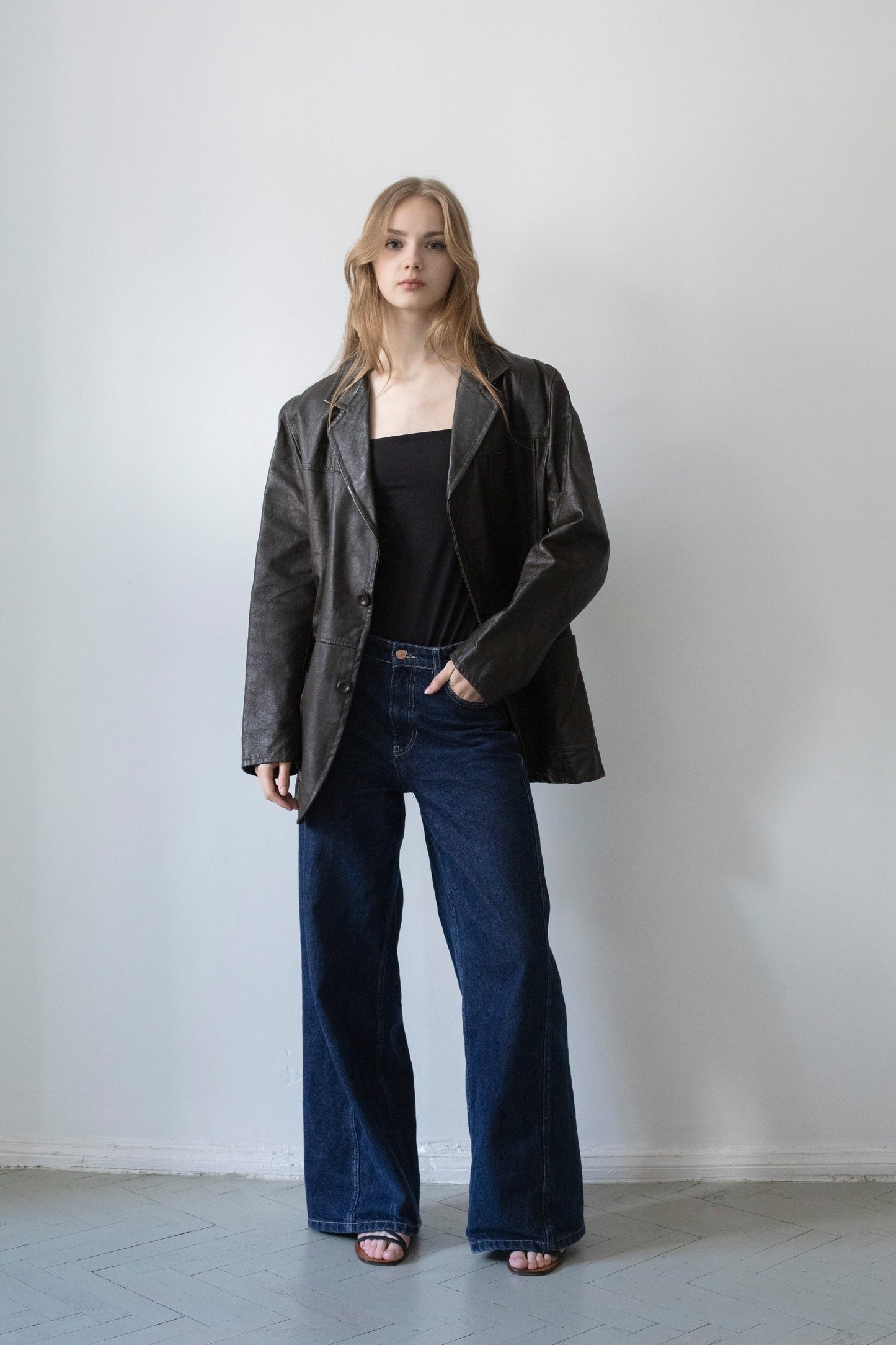 Vintage Brown Leather Jacket