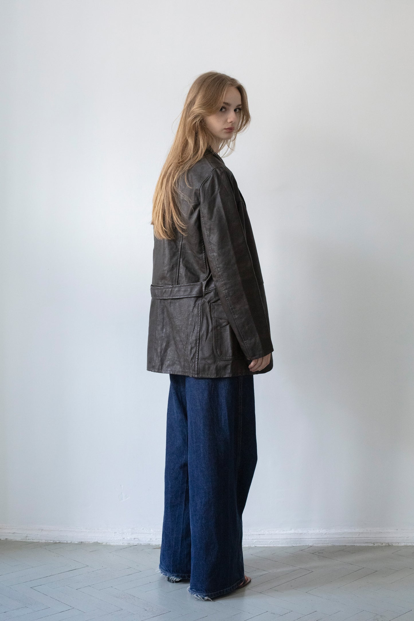 Vintage Brown Leather Jacket