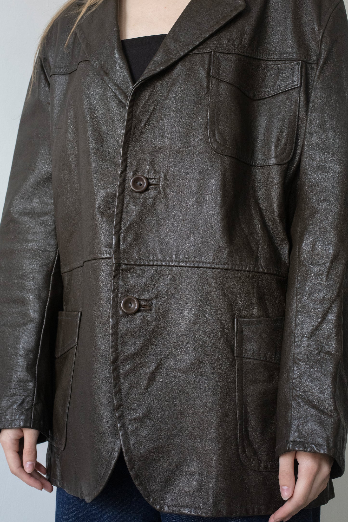 Vintage Brown Leather Jacket