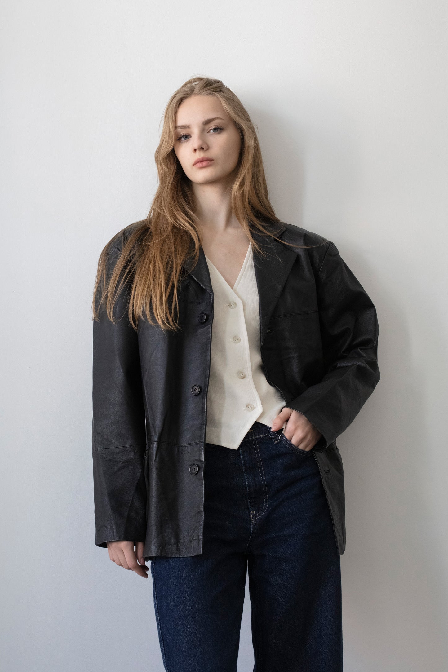 Vintage Black Leather Jacket