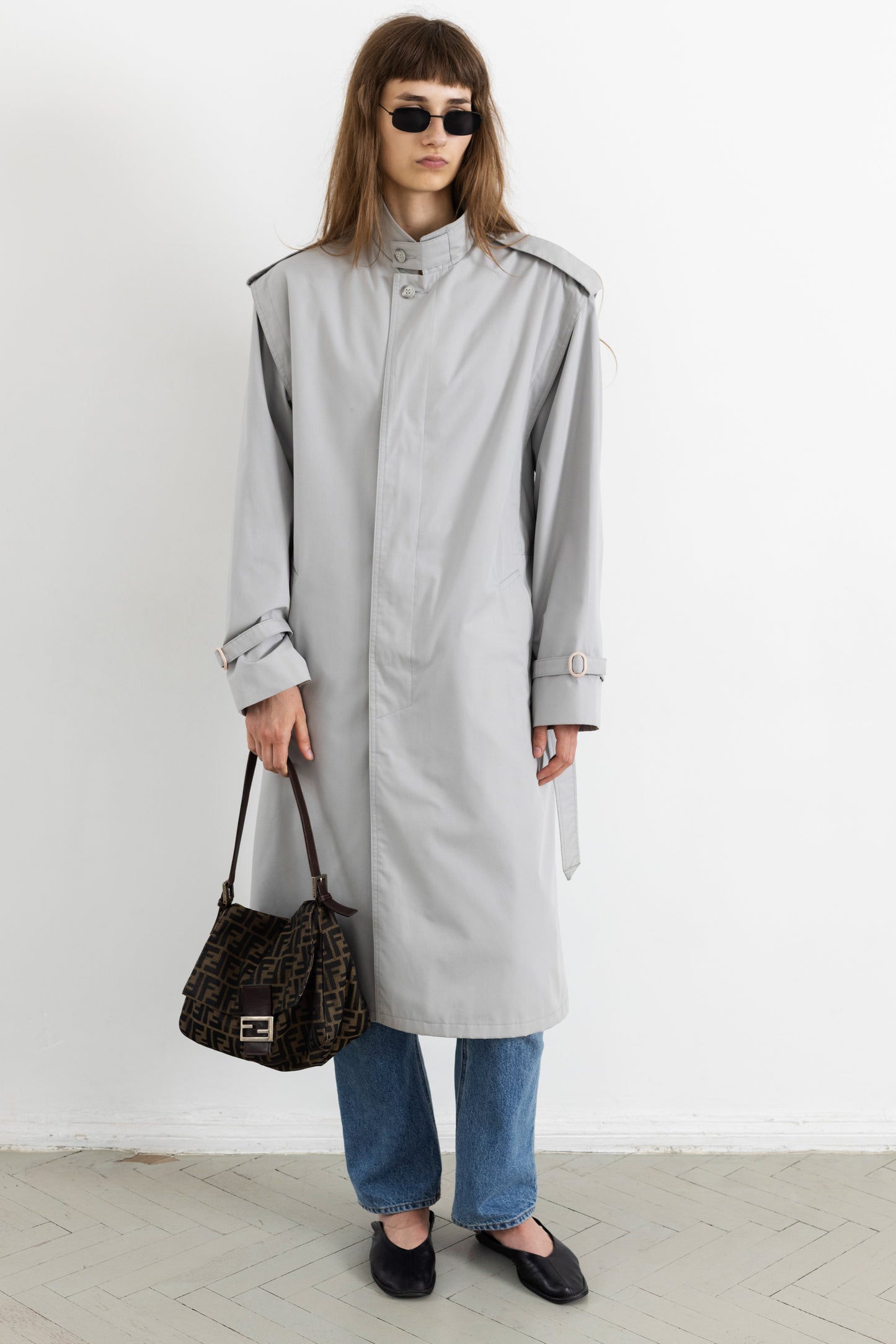 Vintage Grey Trench Coat