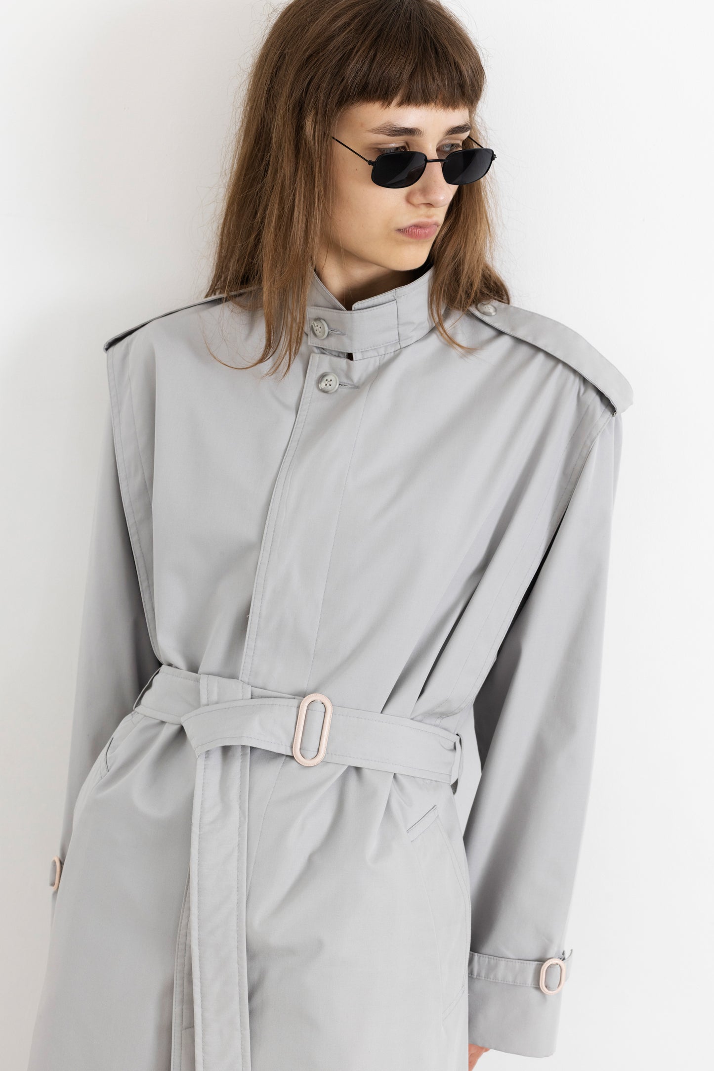 Vintage Grey Trench Coat