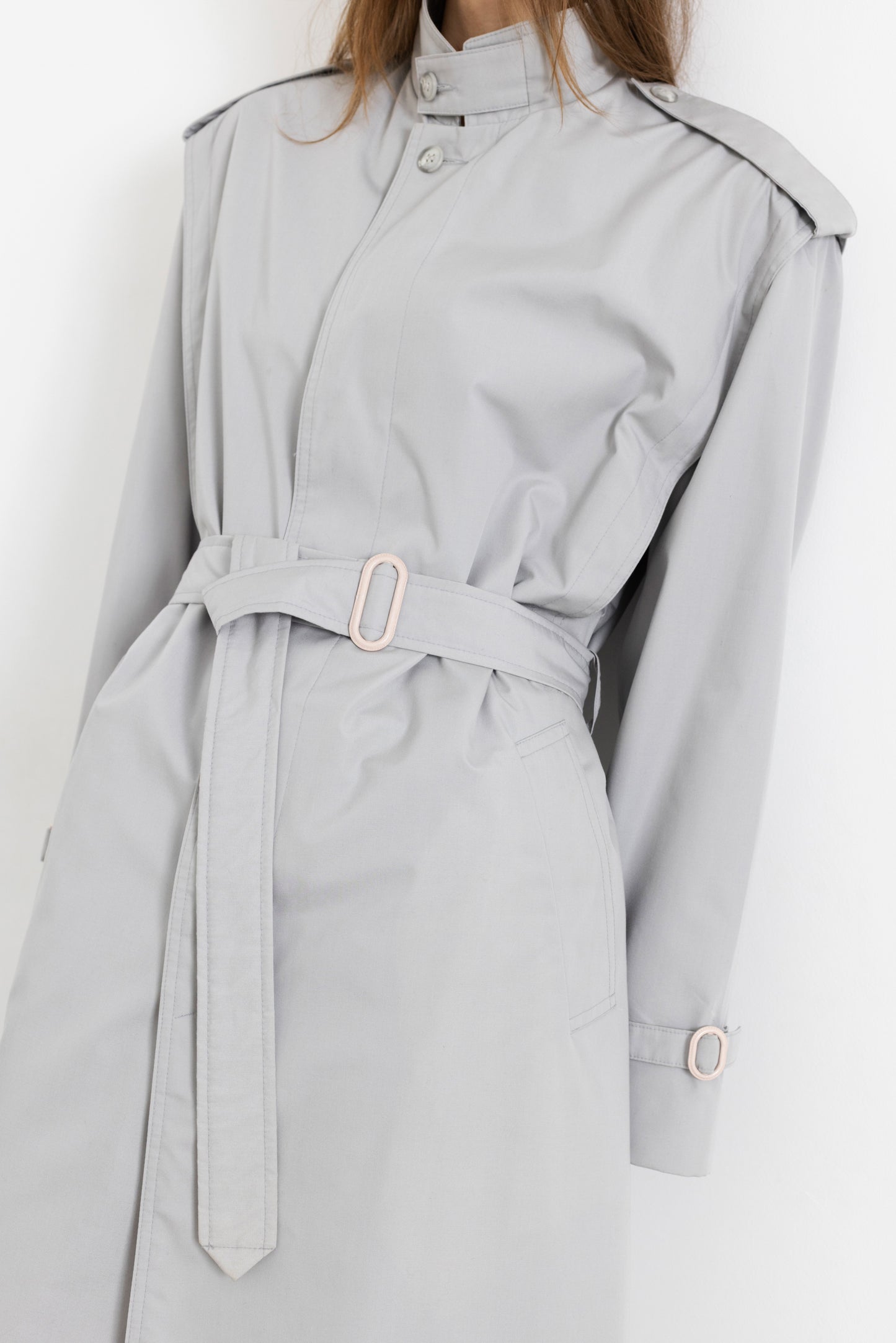 Vintage Grey Trench Coat