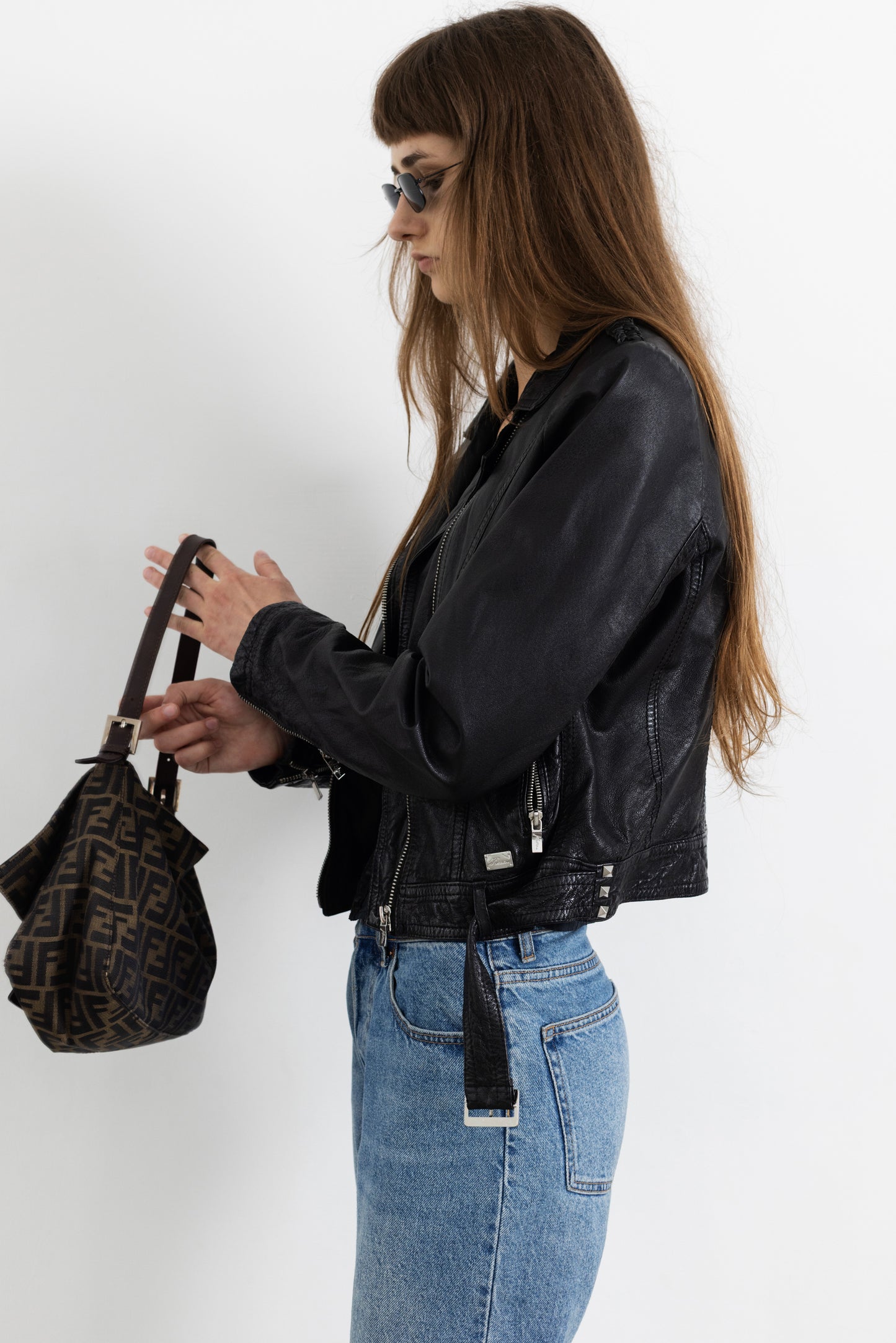 Vintage Black Leather Biker Jacket