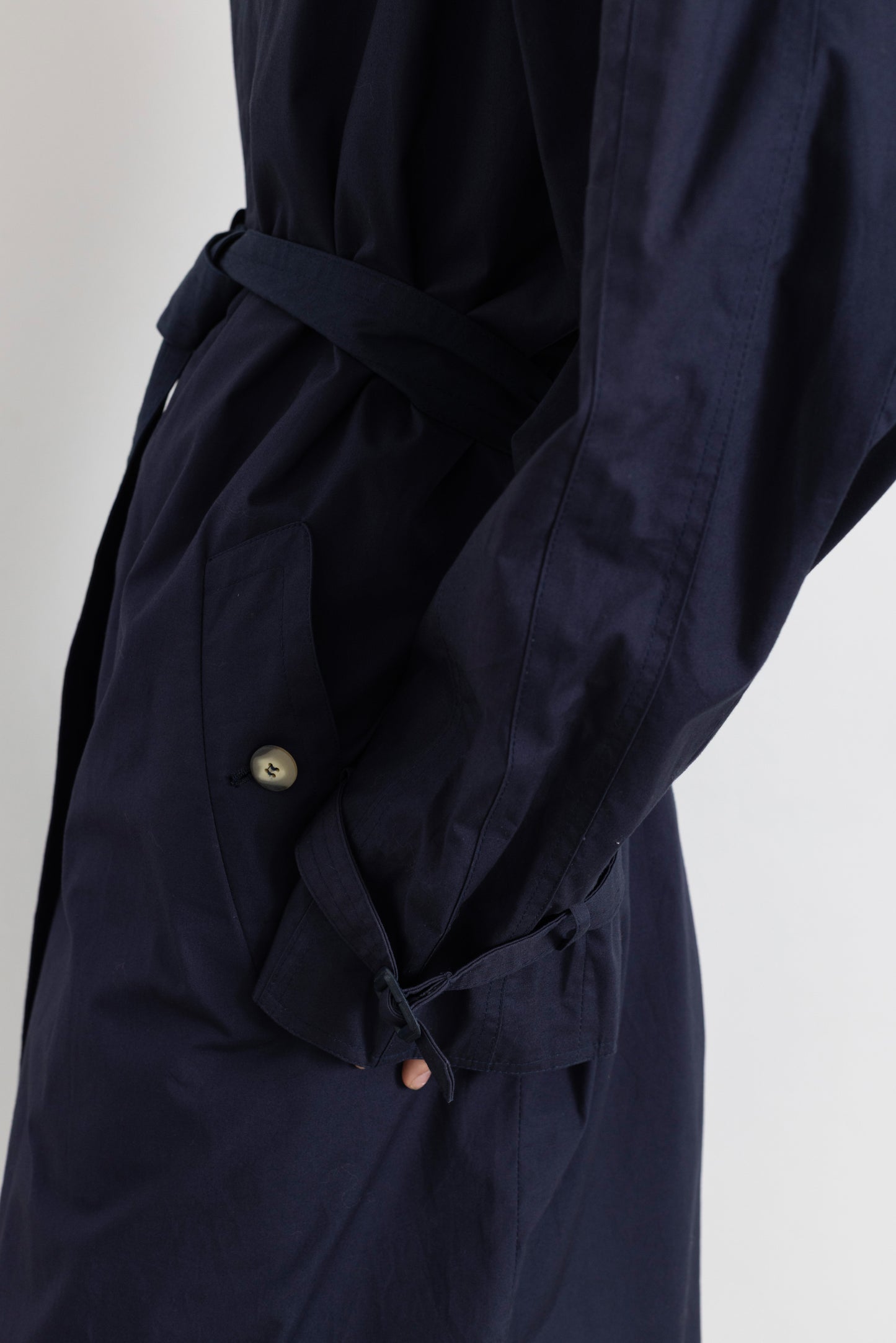 Vintage Navy Cotton Trench Coat