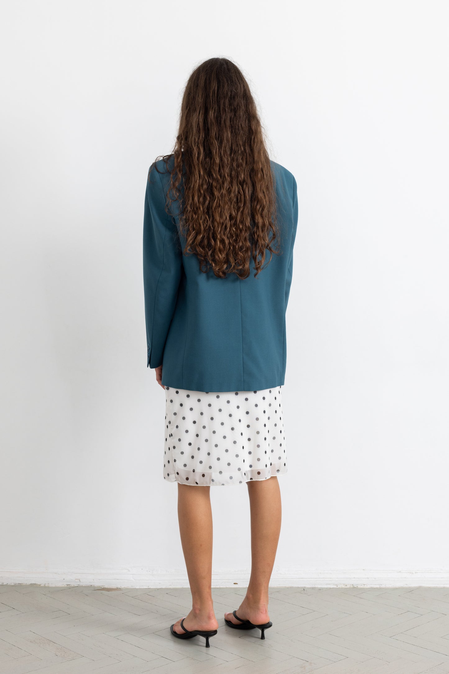 Vintage Teal Wool Blazer