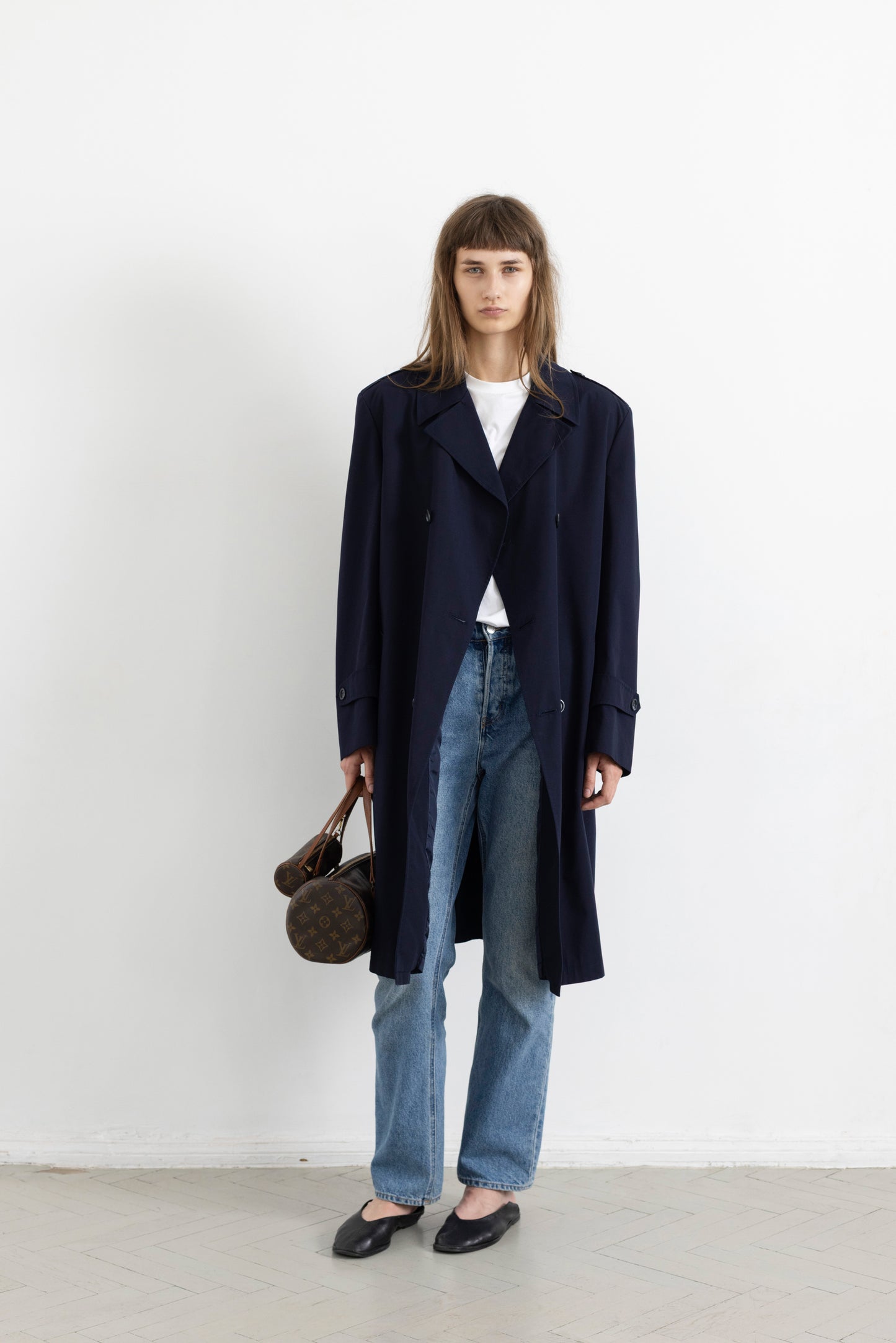 Vintage Navy Trench Coat