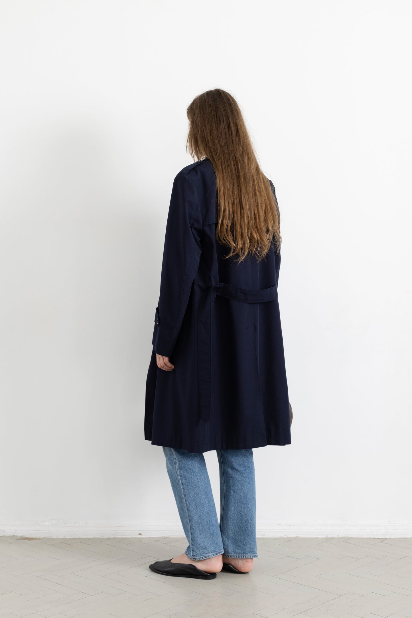 Vintage Navy Trench Coat