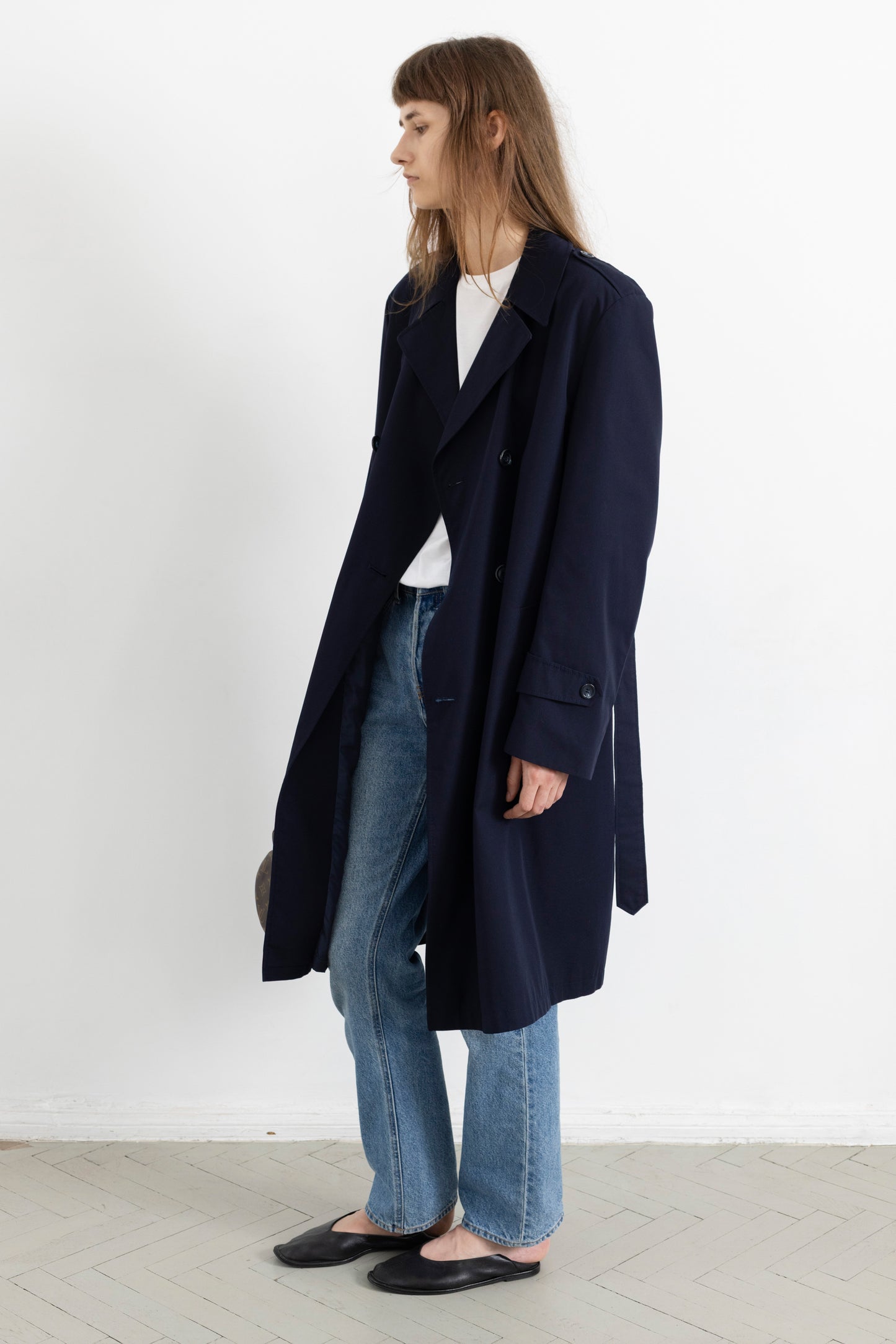 Vintage Navy Trench Coat