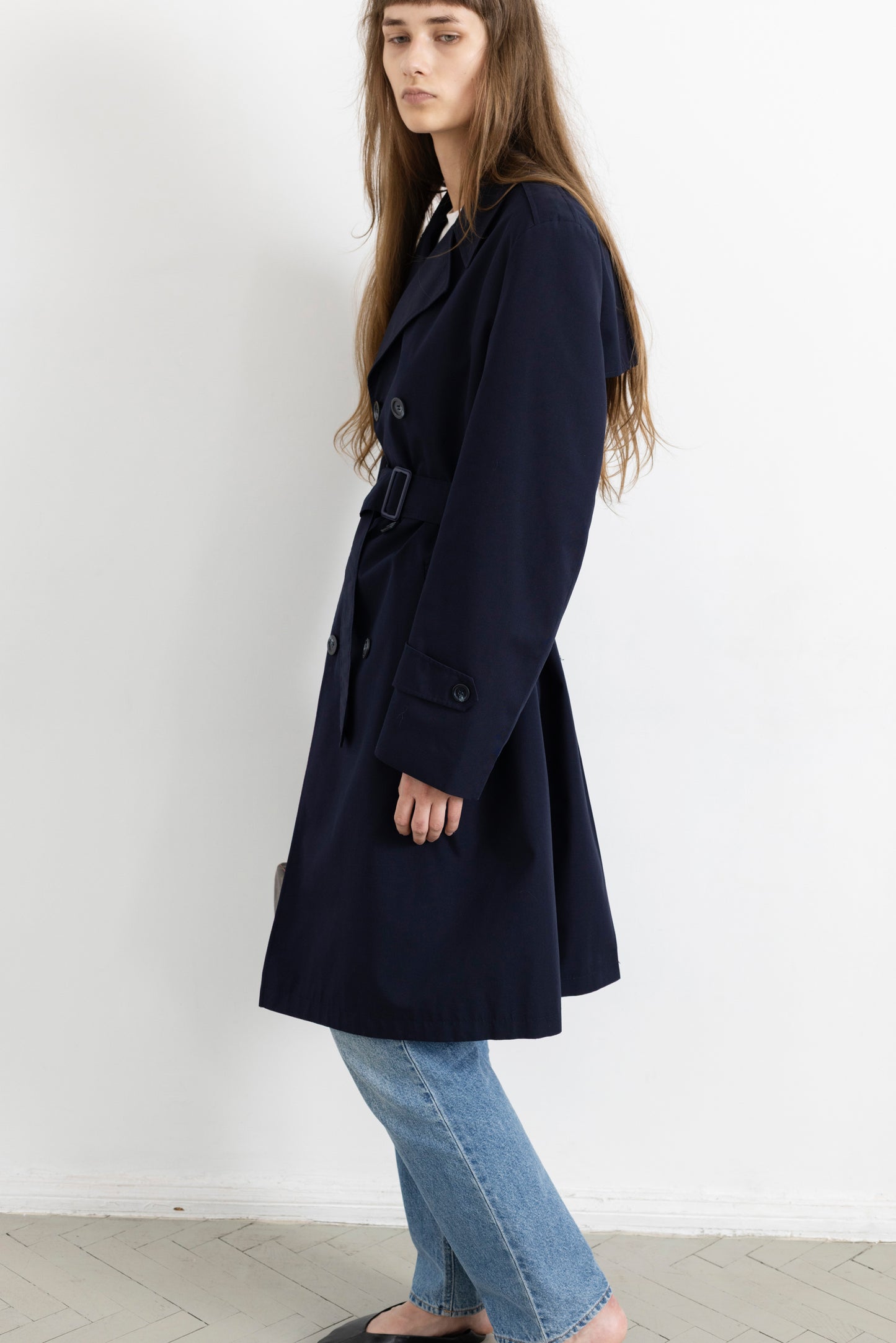 Vintage Navy Trench Coat