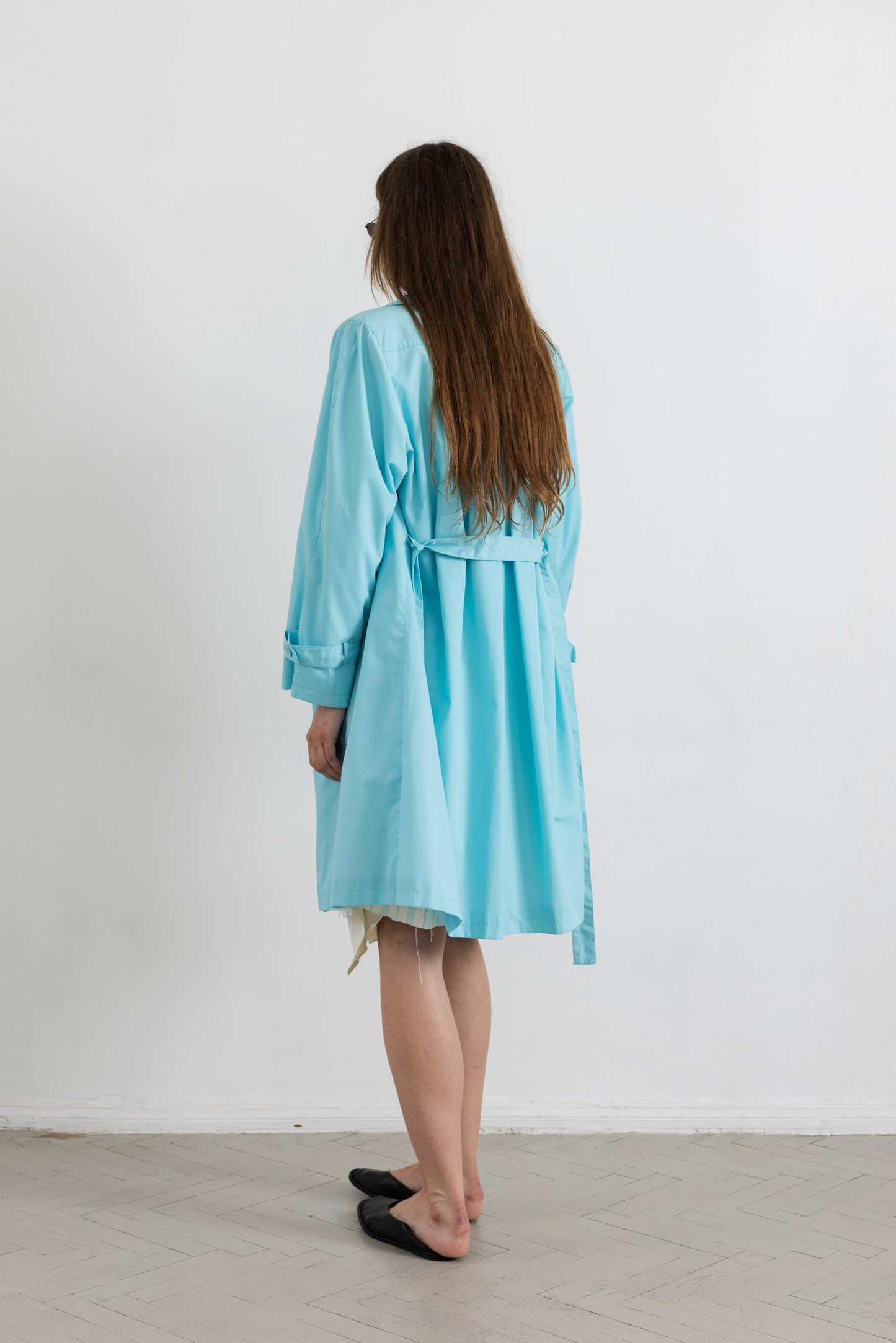Vintage Turquoise Trench Coat