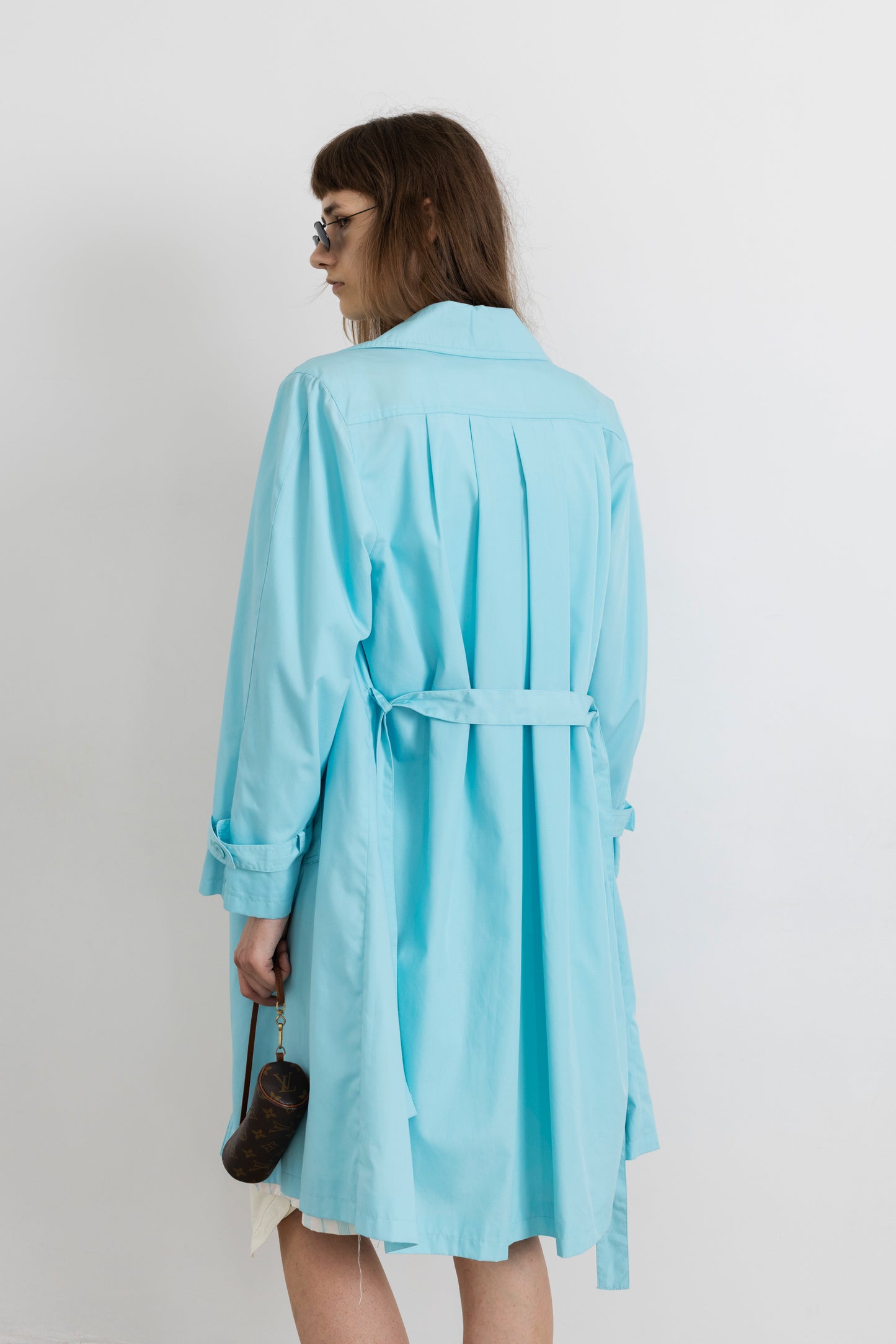 Vintage Turquoise Trench Coat