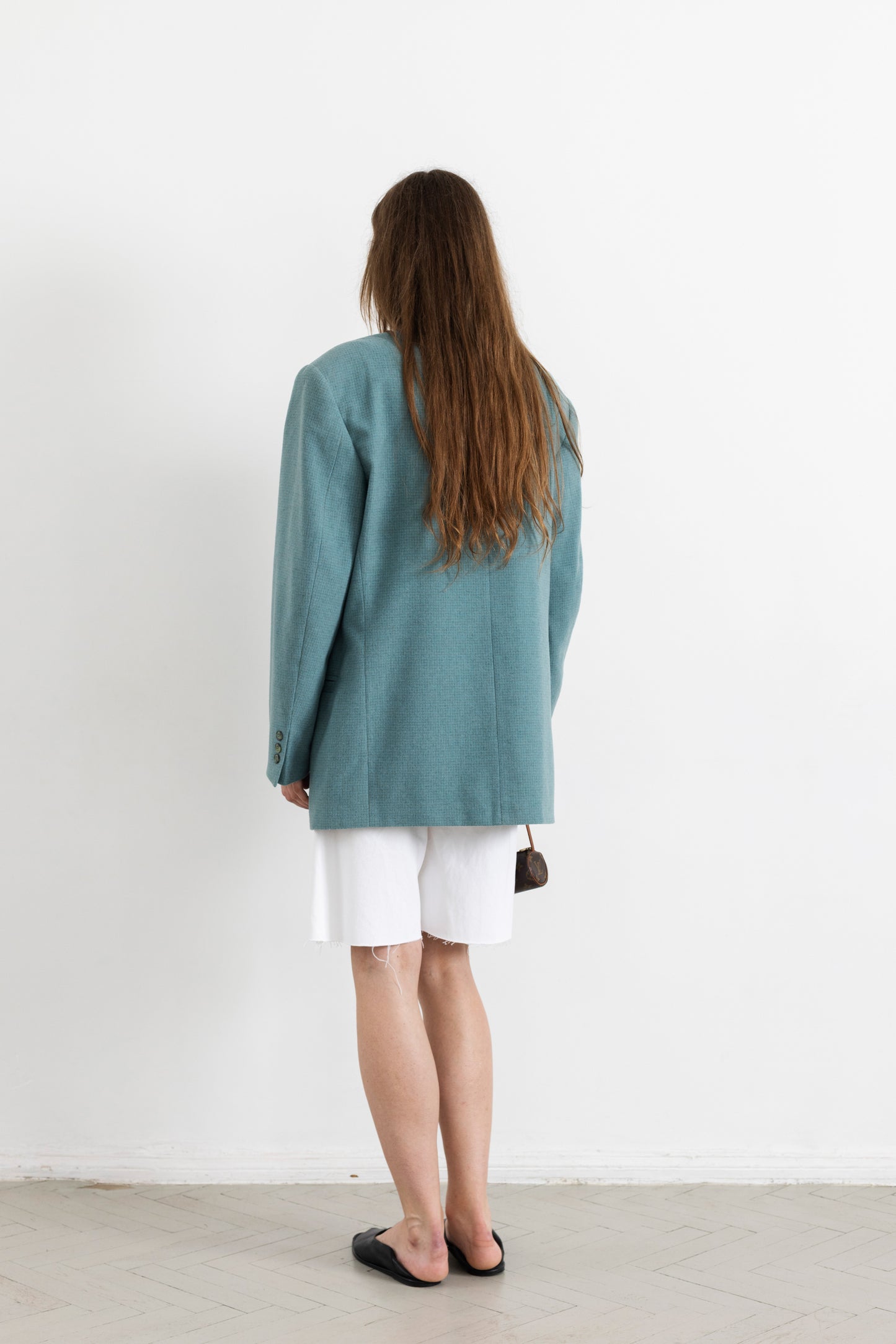 Vintage Turquoise Wool Blazer