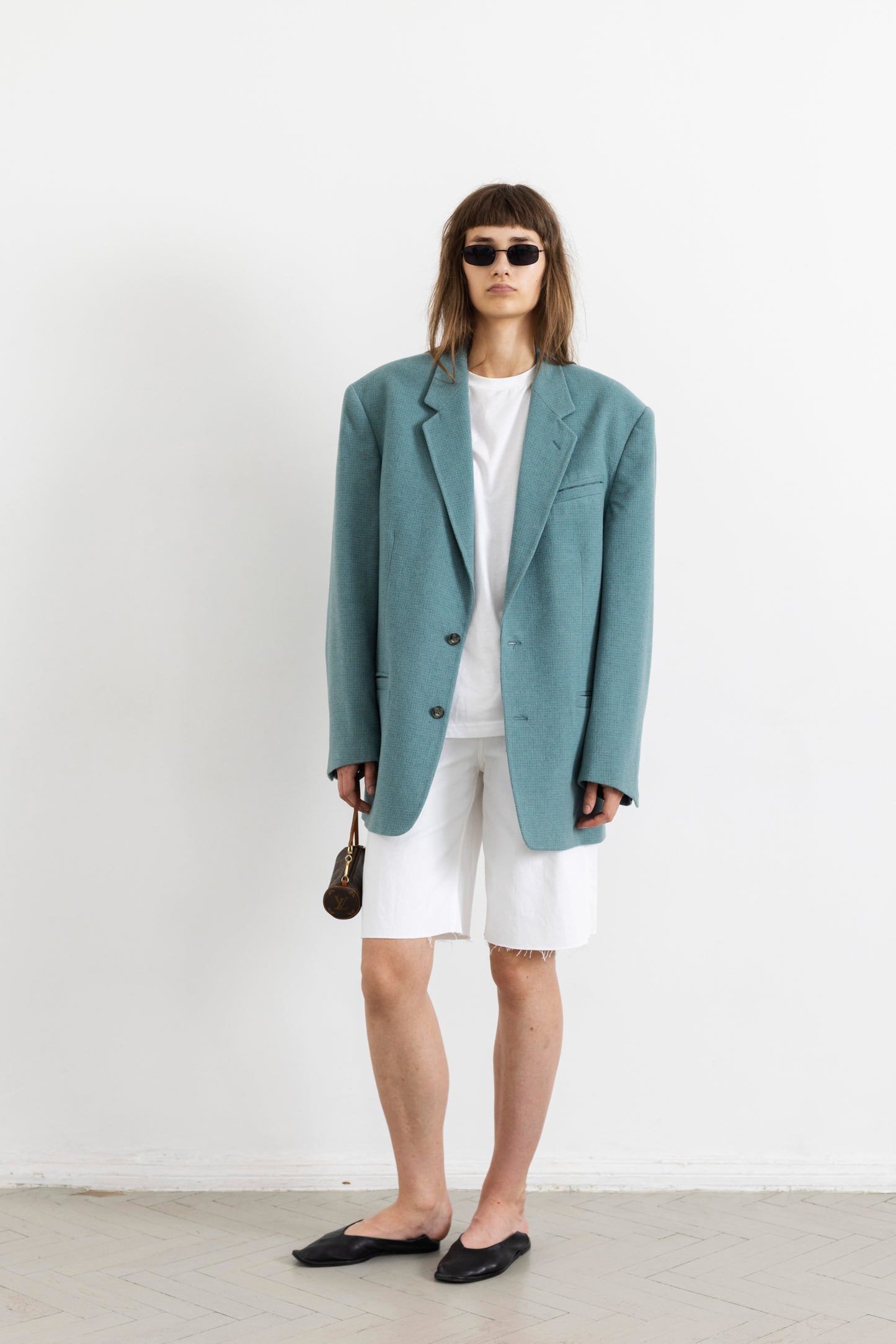 Vintage Turquoise Wool Blazer
