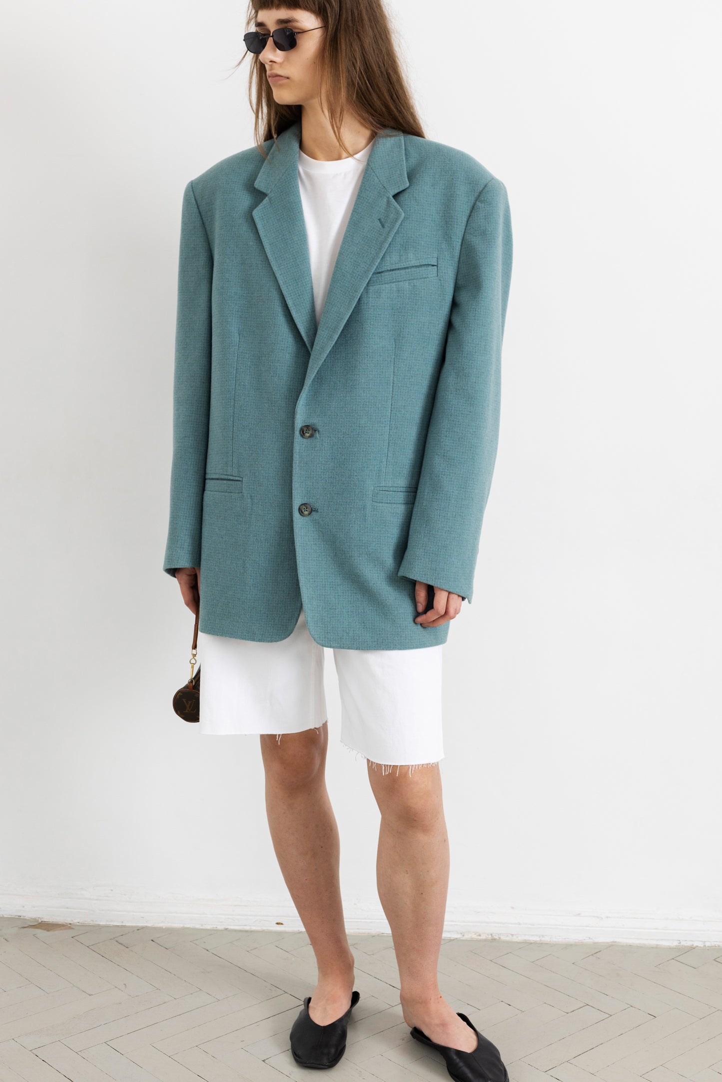 Vintage Turquoise Wool Blazer