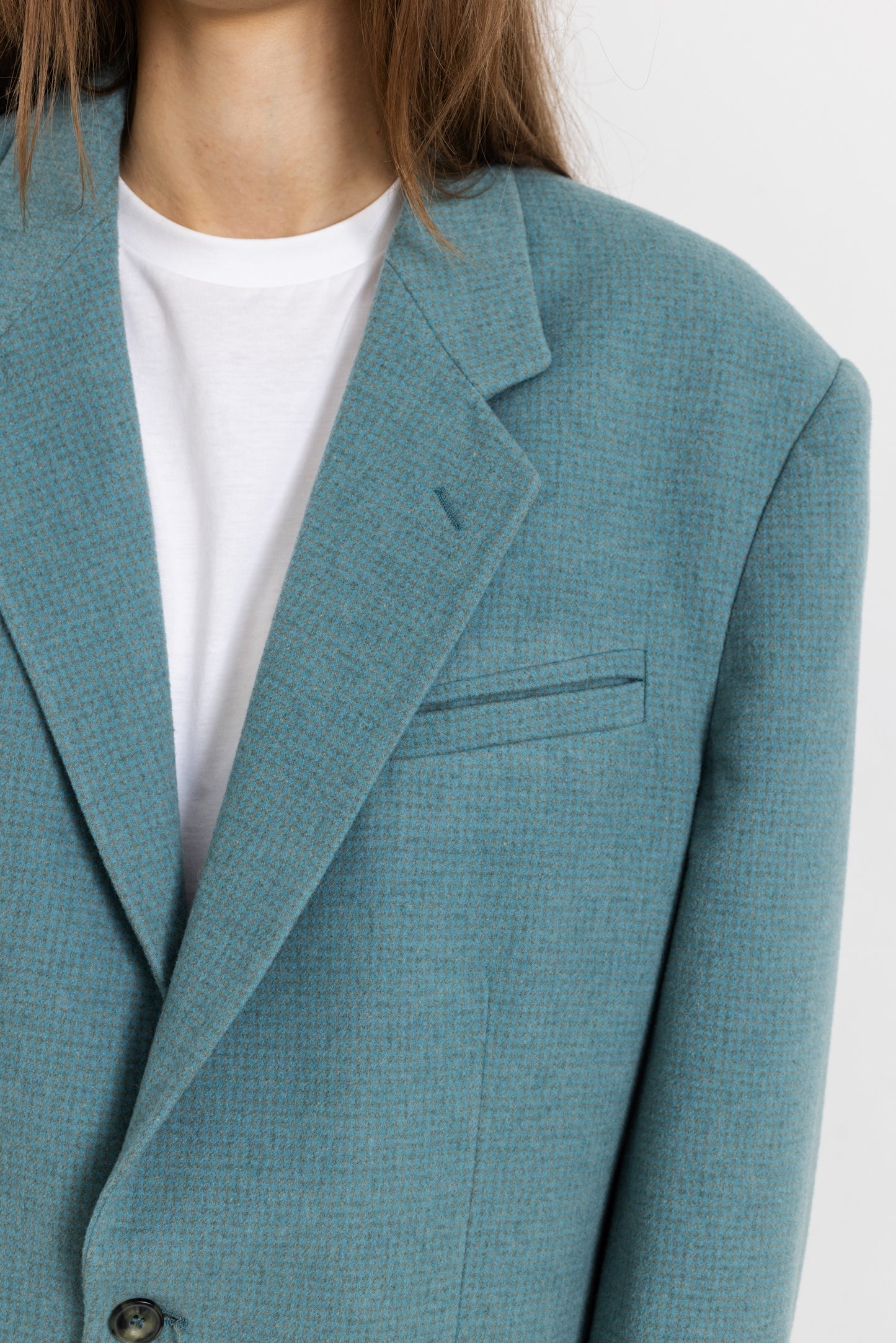 Vintage Turquoise Wool Blazer