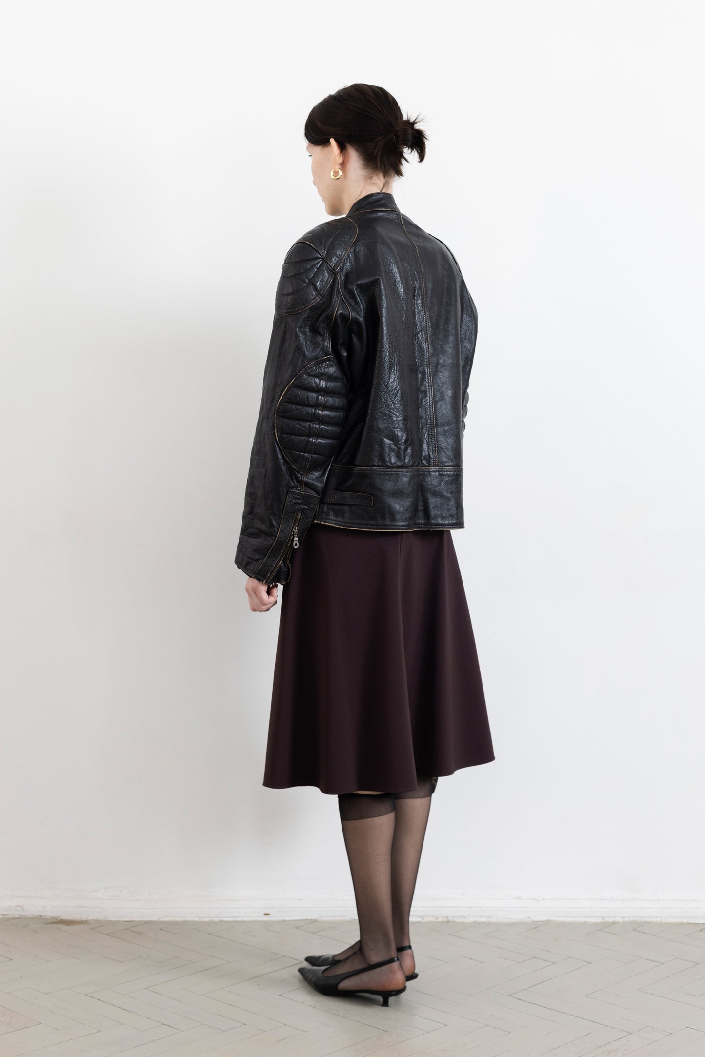 Vintage Brown Biker Worn-In Leather Jacket