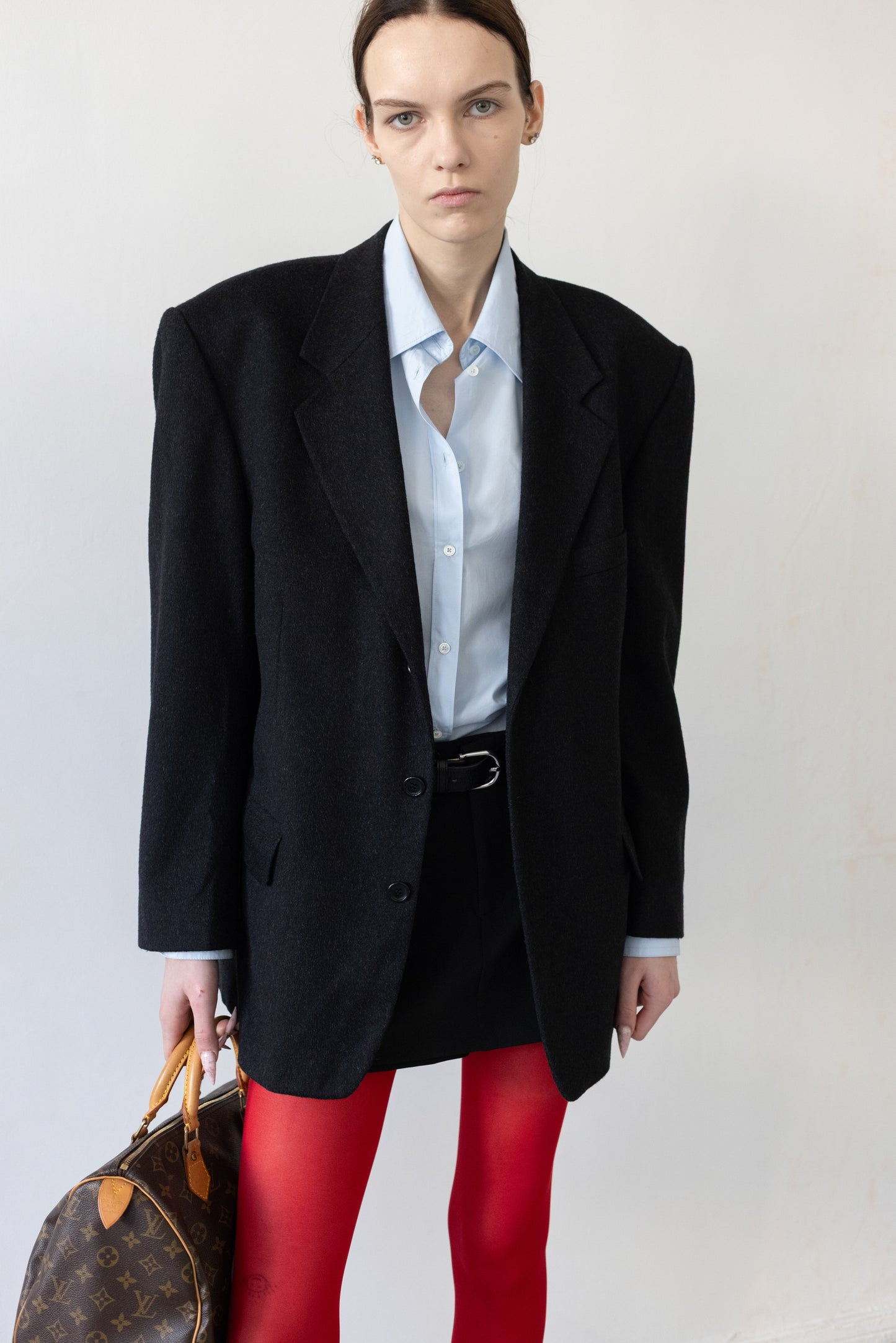 Vintage Grey Wool & Cashmere Blazer