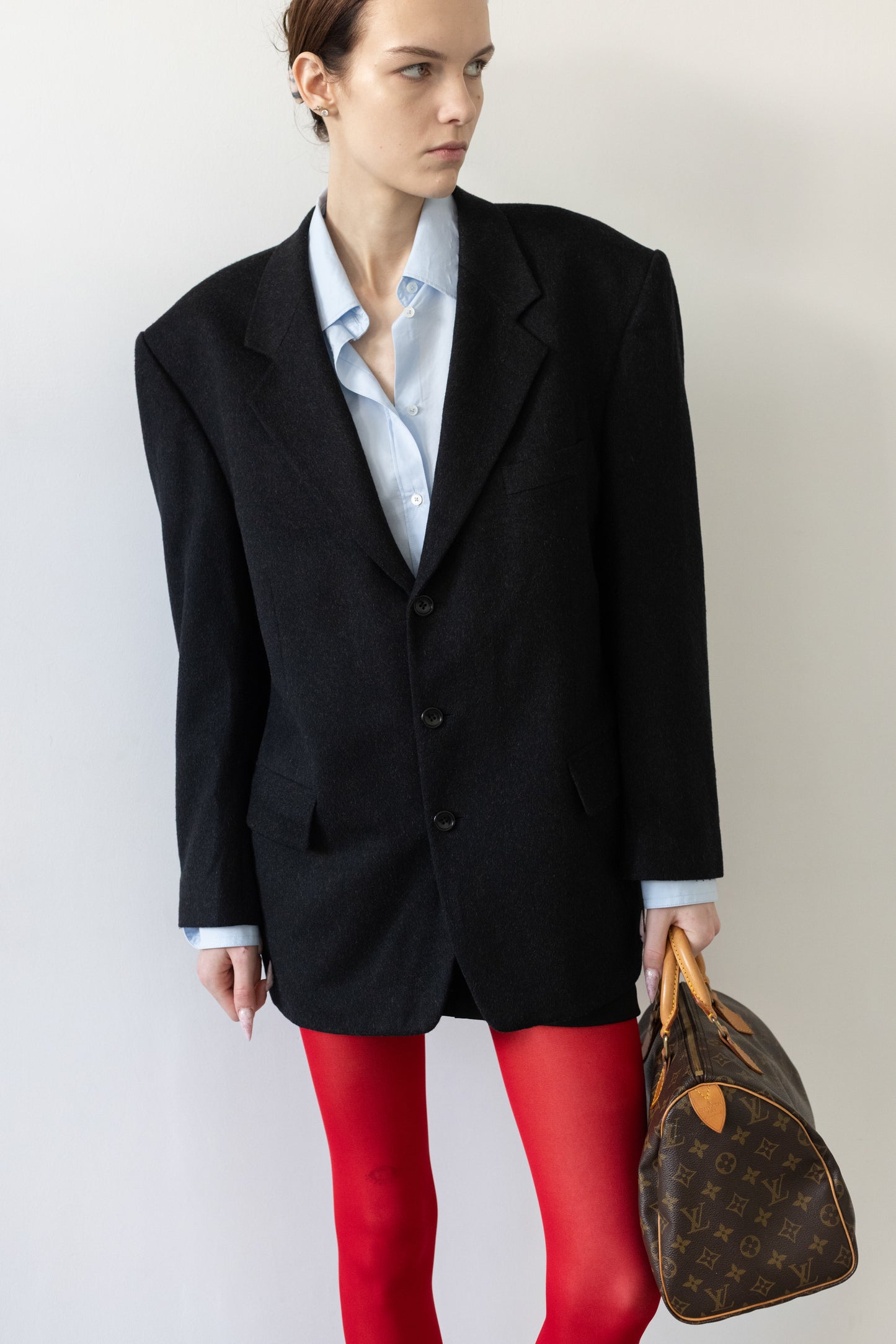 Vintage Grey Wool & Cashmere Blazer