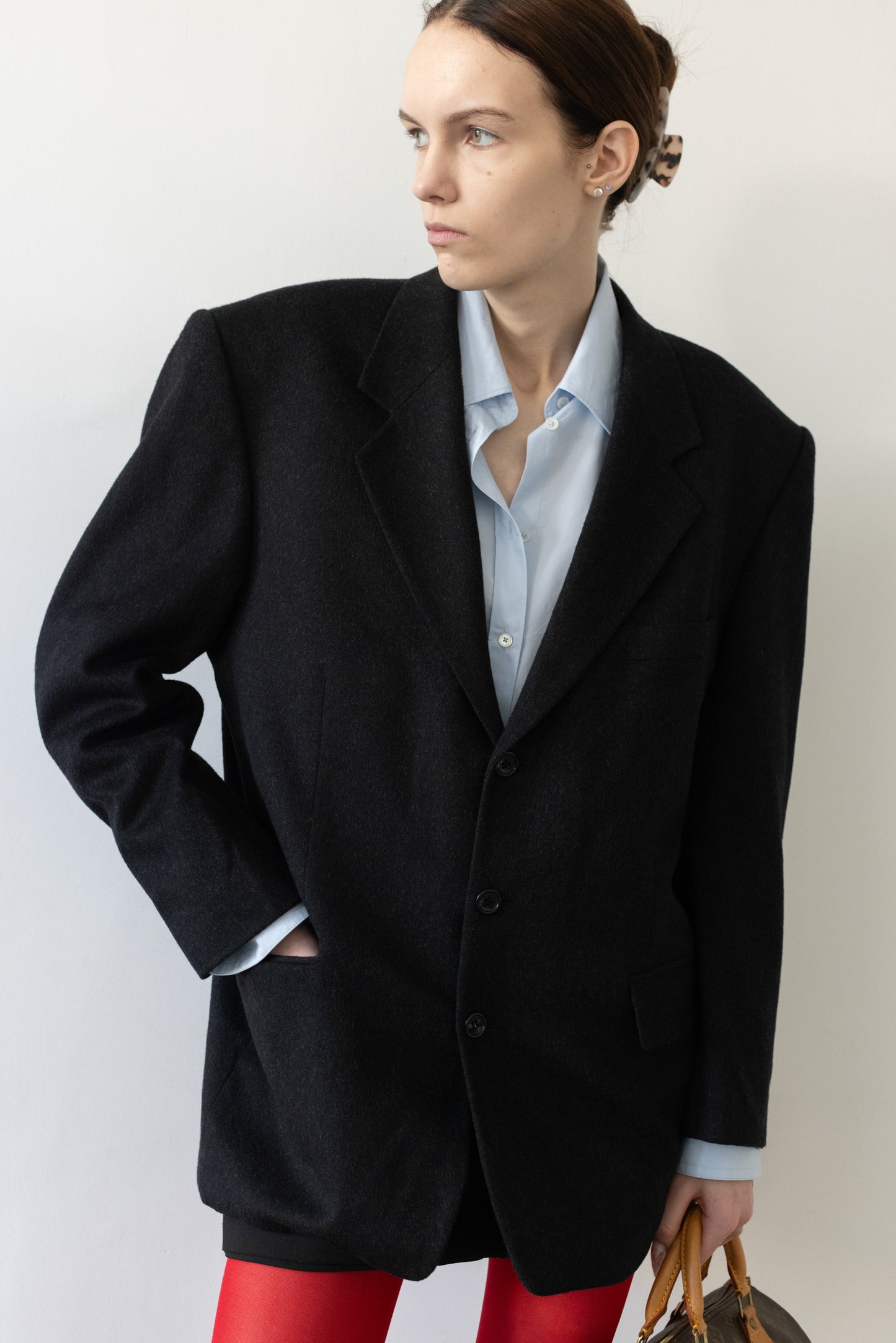 Vintage Grey Wool & Cashmere Blazer