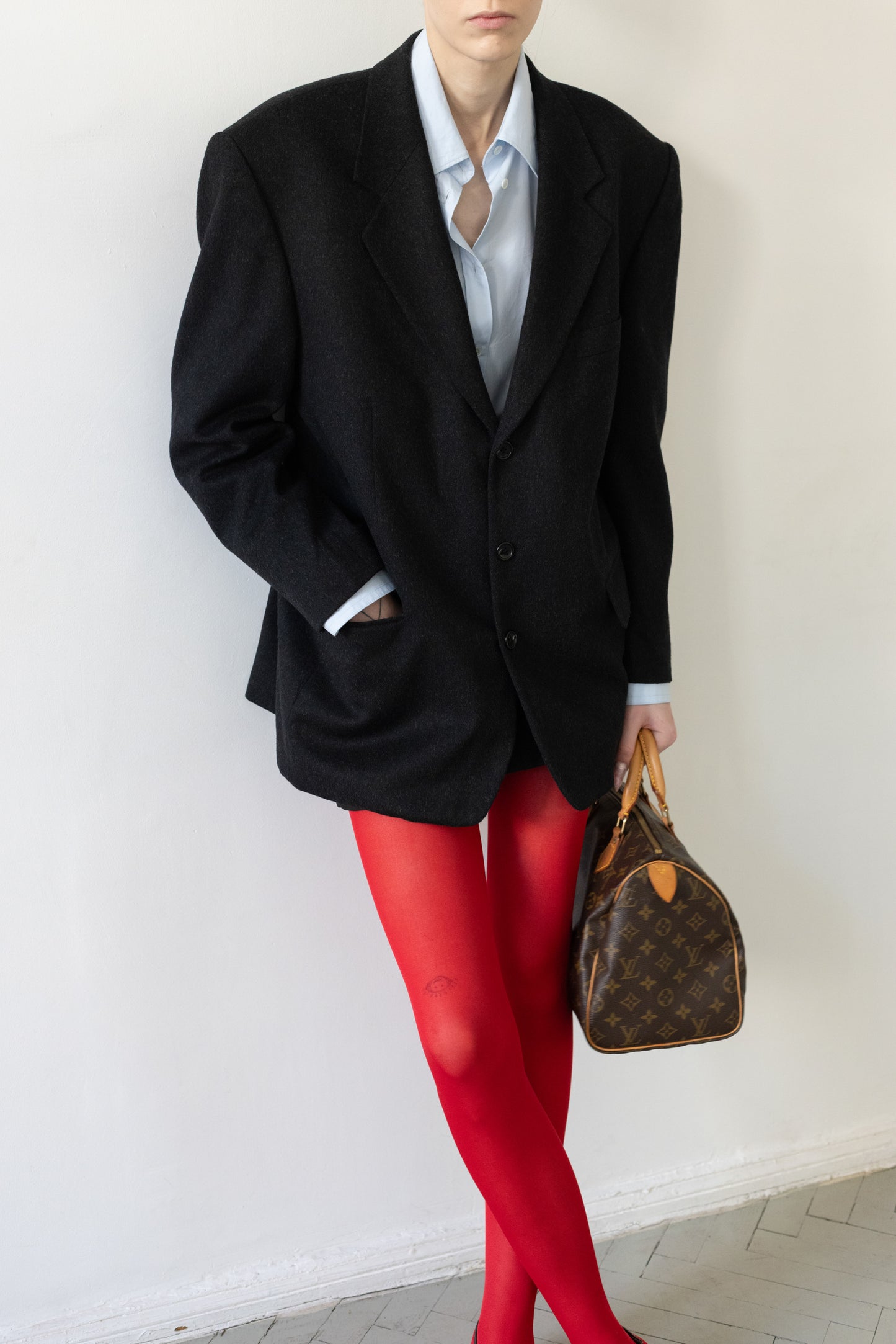 Vintage Grey Wool & Cashmere Blazer