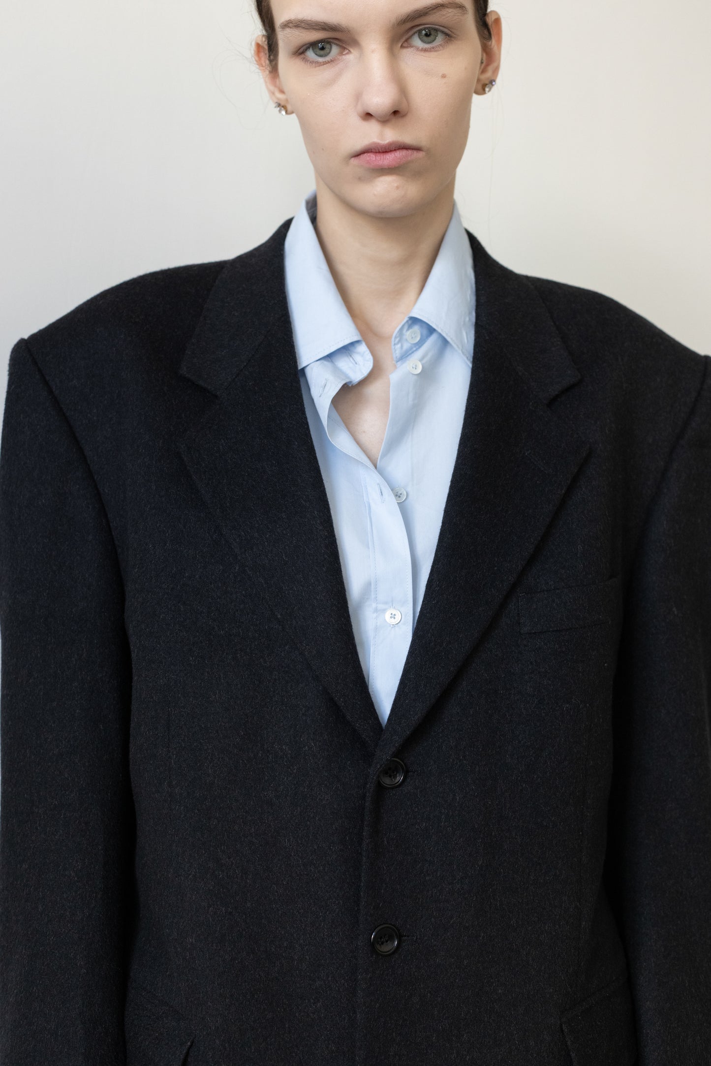 Vintage Grey Wool & Cashmere Blazer