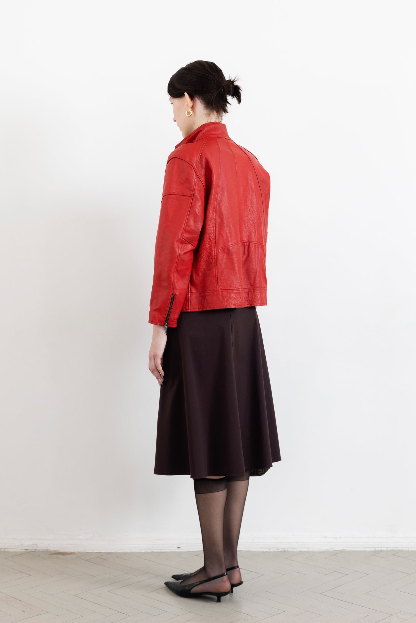 Vintage Red Racing Leather Jacket