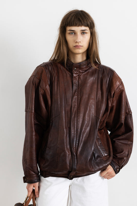 Vintage Brown Leather Jacket