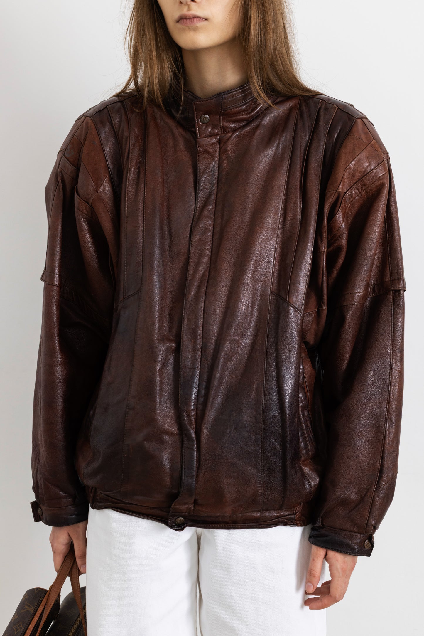 Vintage Brown Leather Jacket