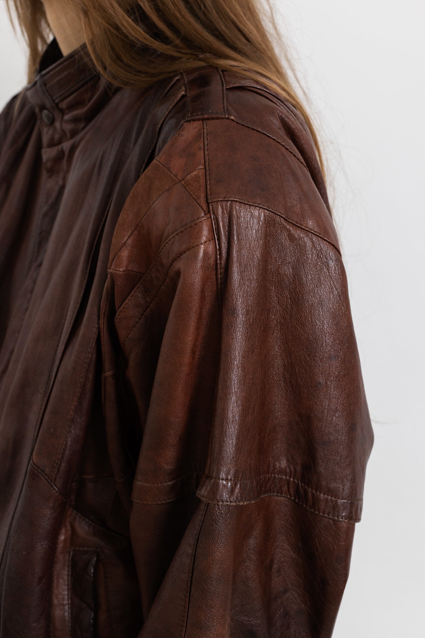 Vintage Brown Leather Jacket
