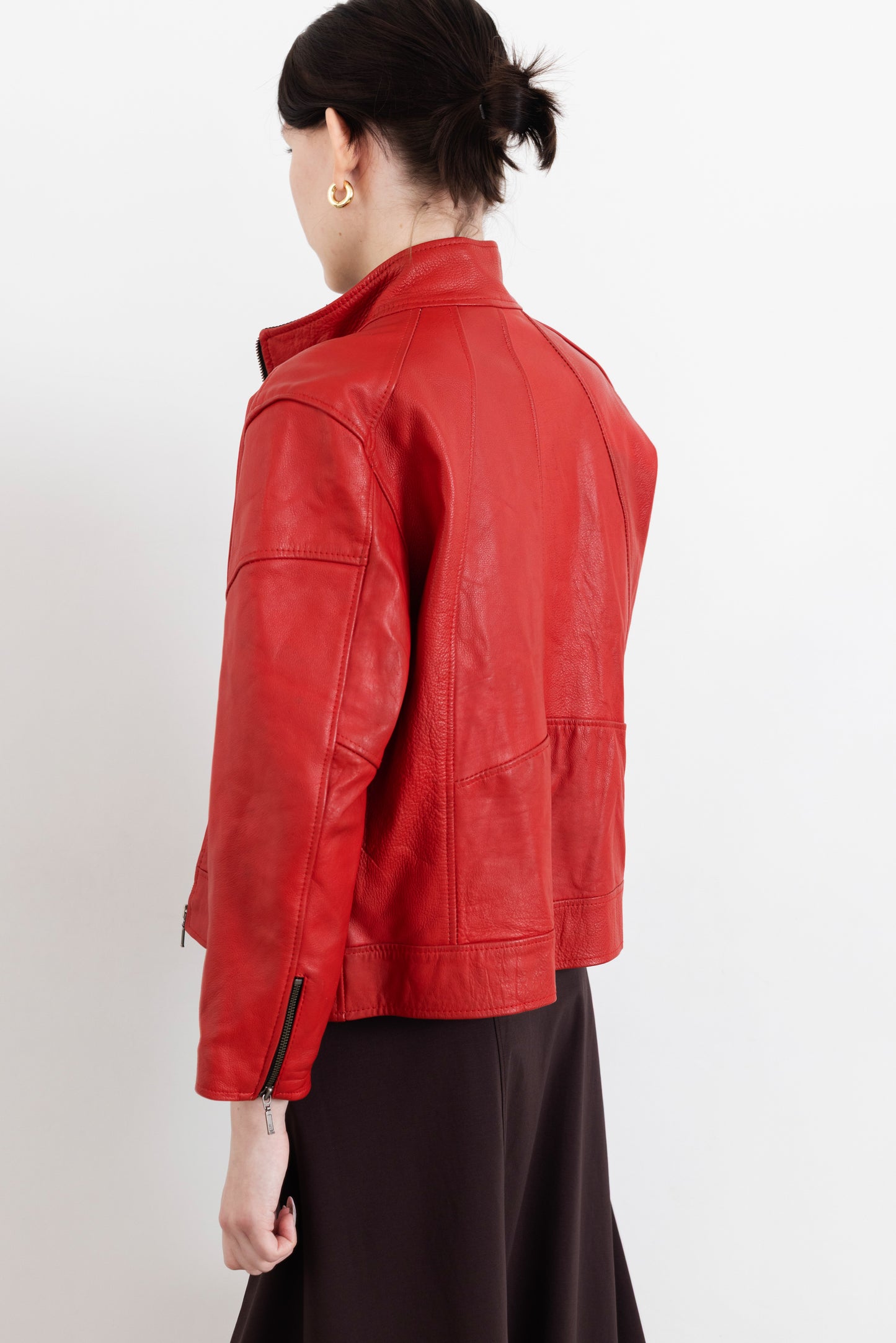 Vintage Red Racing Leather Jacket