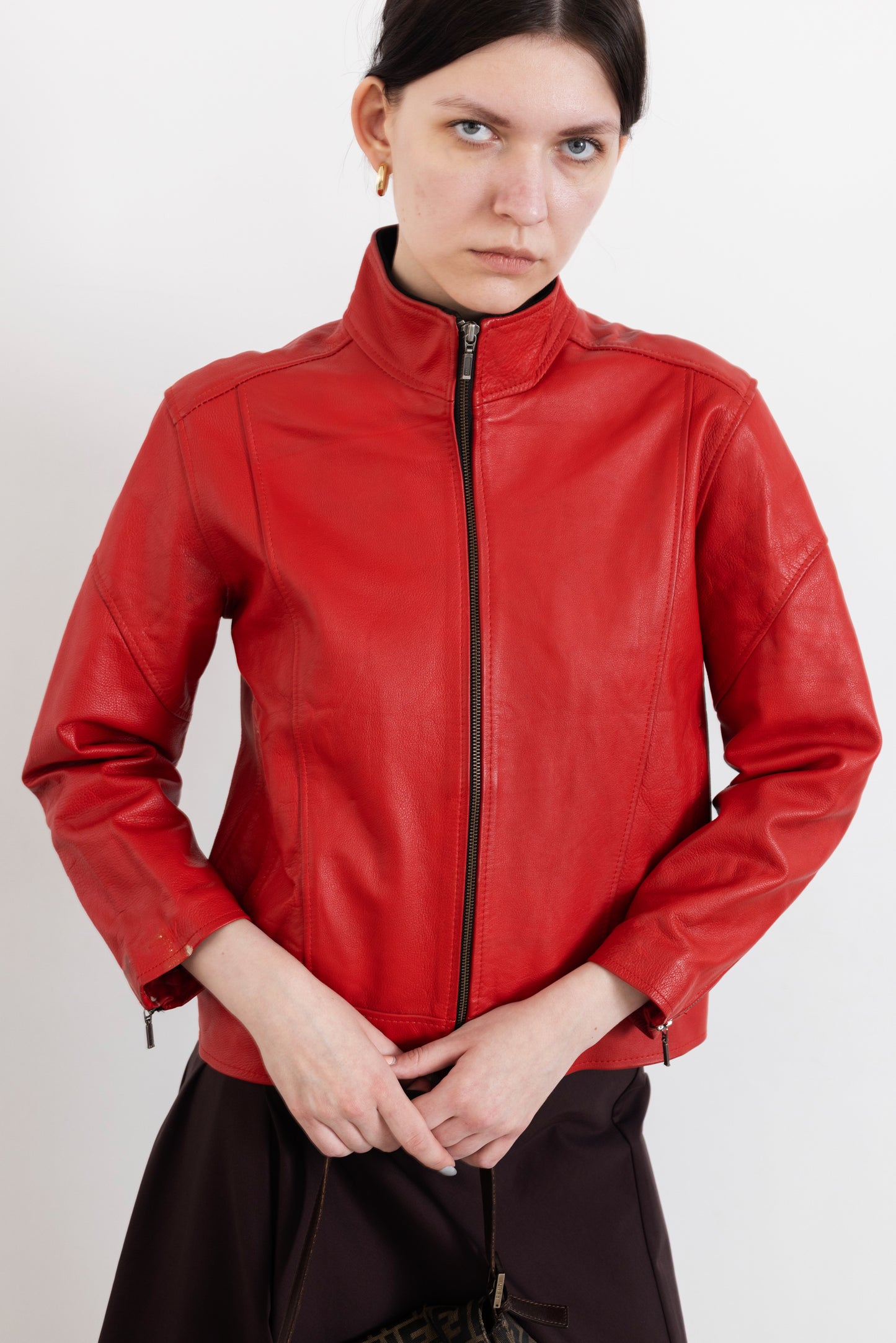 Vintage Red Racing Leather Jacket