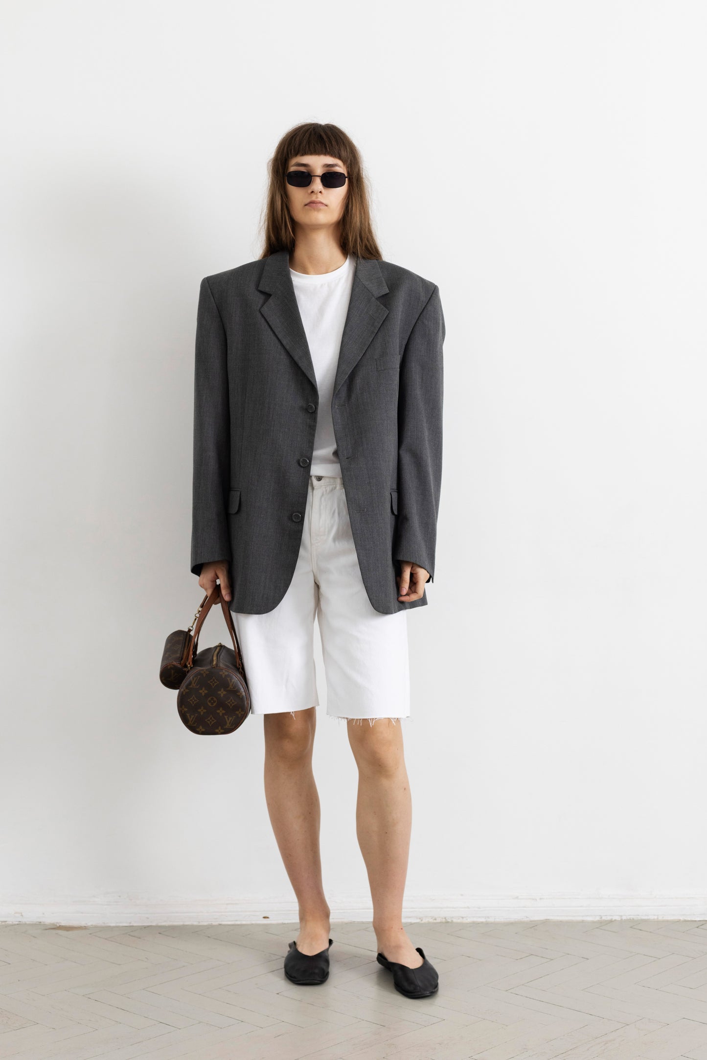 Vintage Grey Wool Blazer