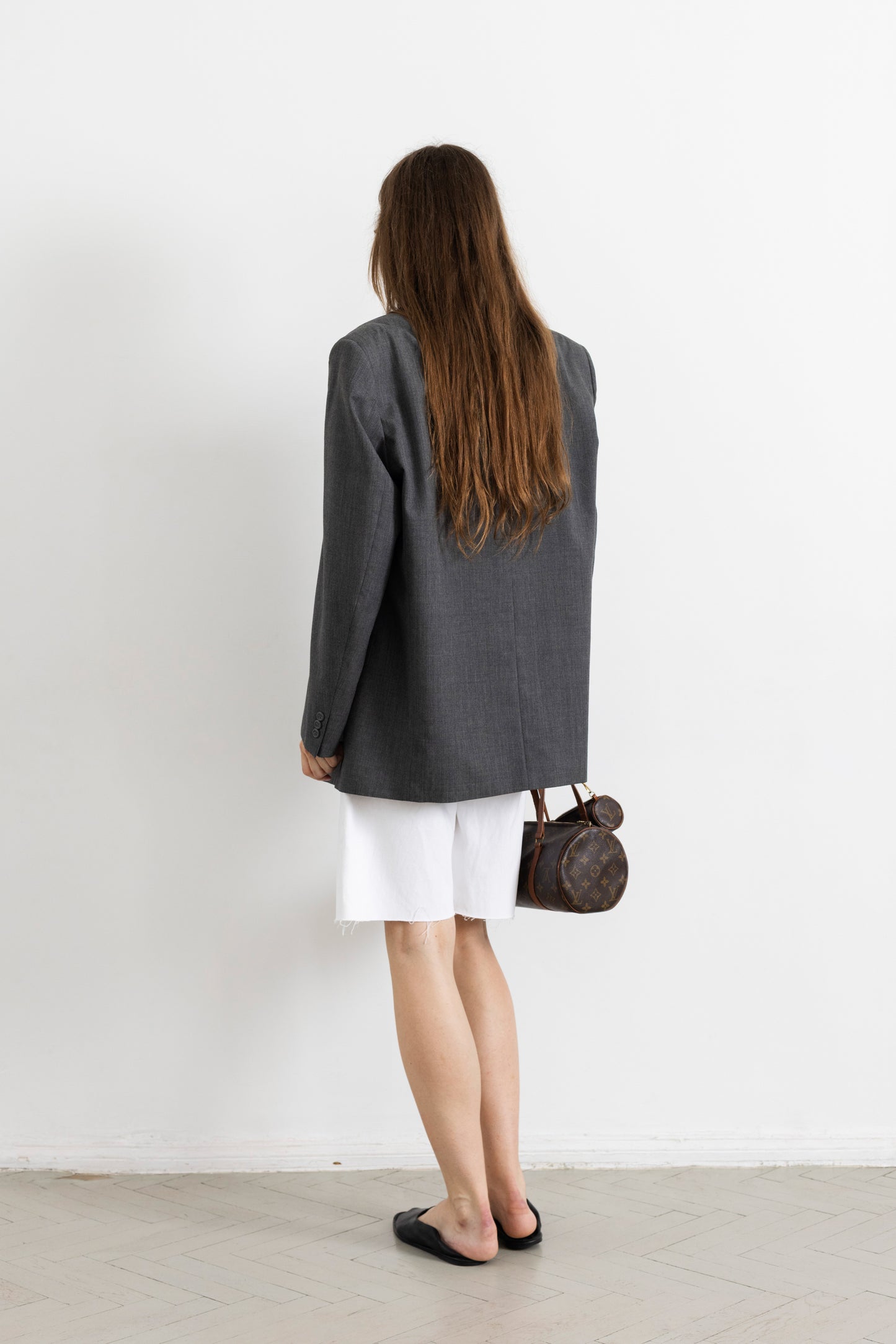 Vintage Grey Wool Blazer