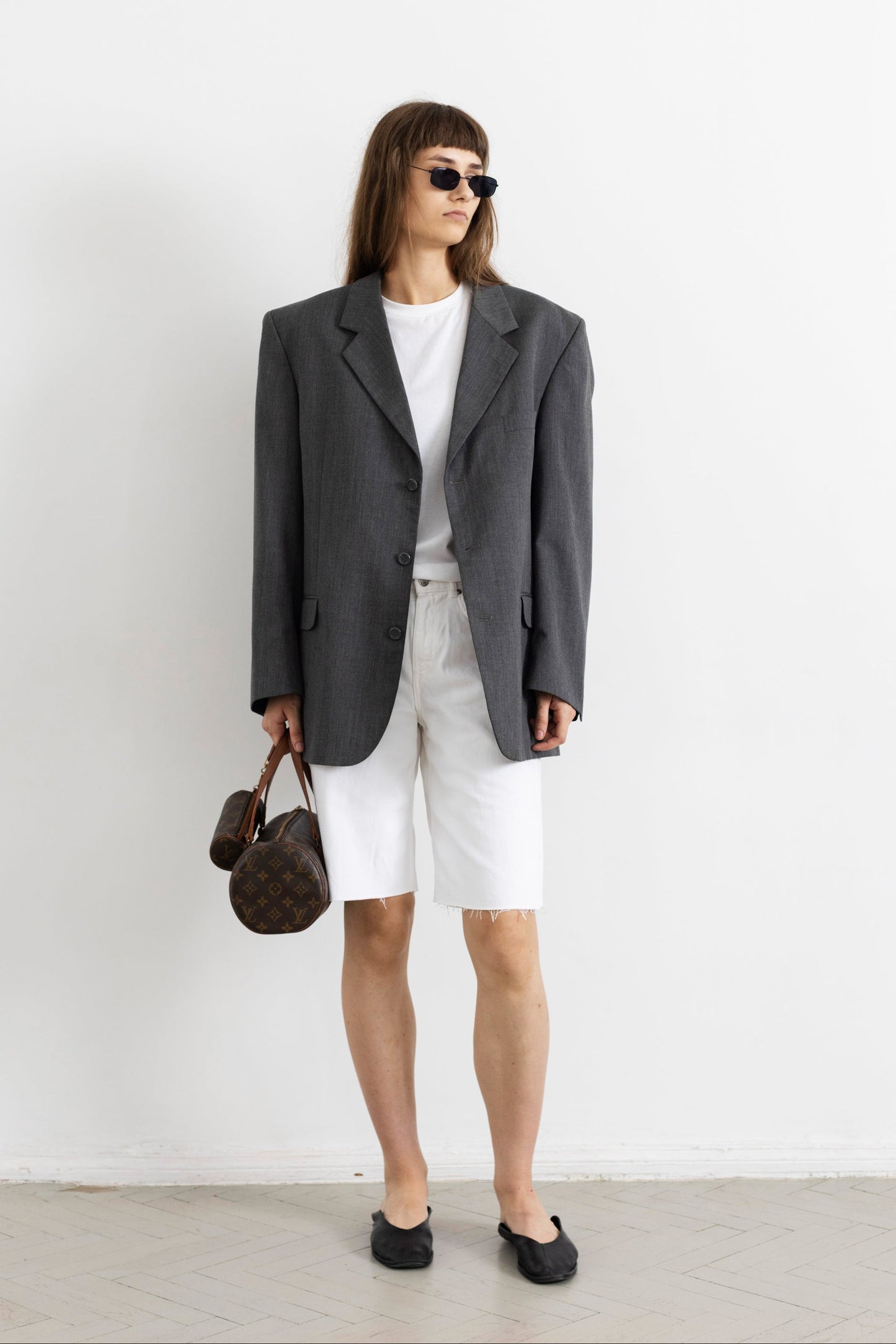 Vintage Grey Wool Blazer