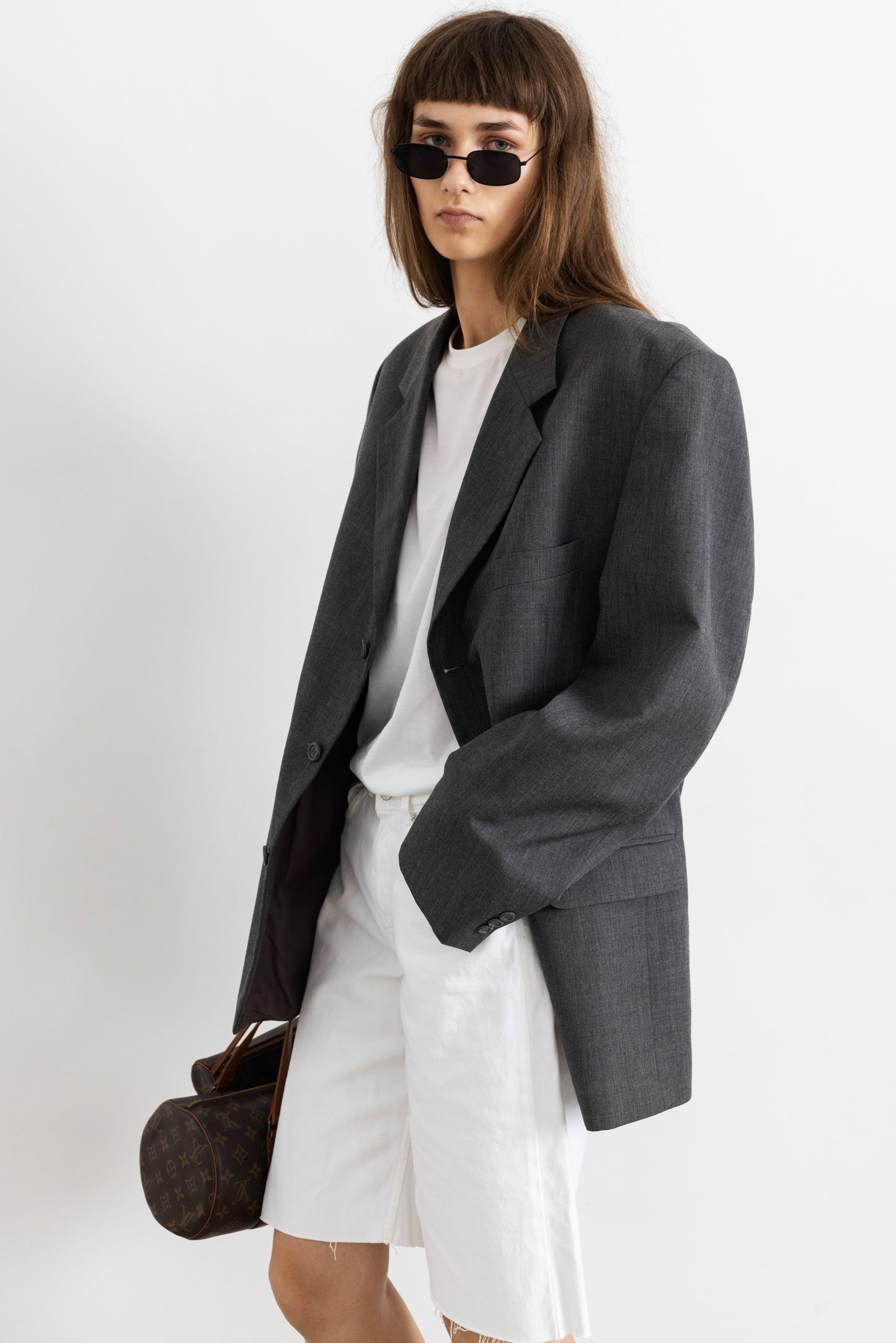 Vintage Grey Wool Blazer