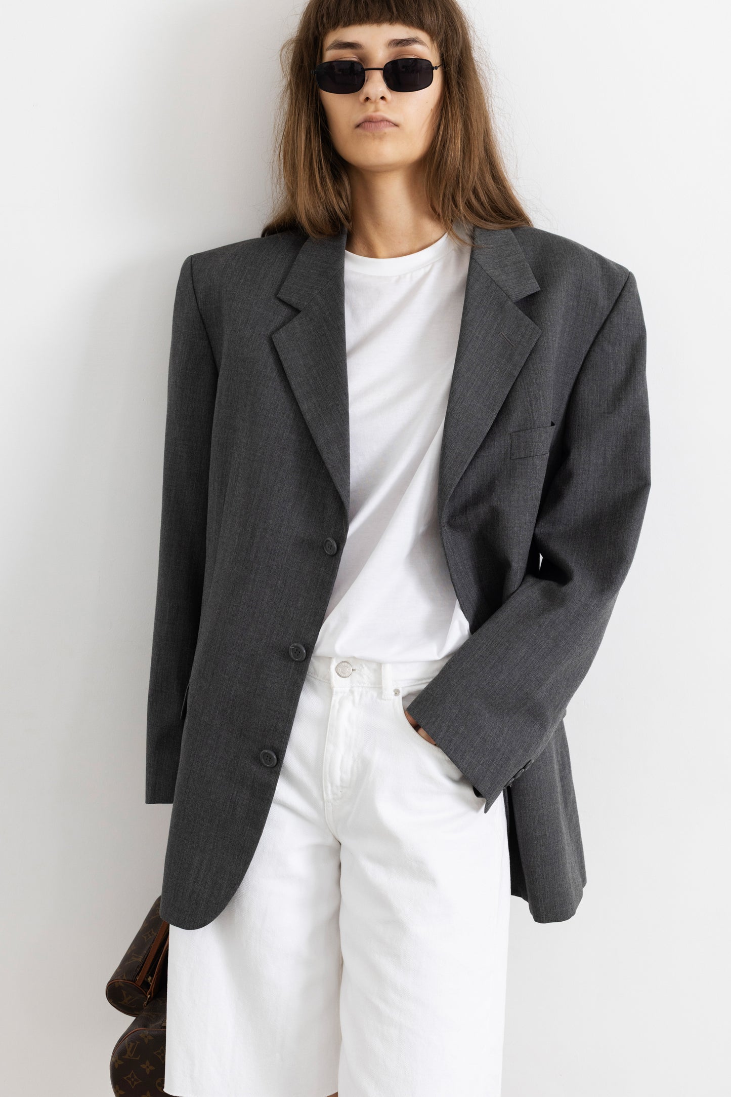 Vintage Grey Wool Blazer