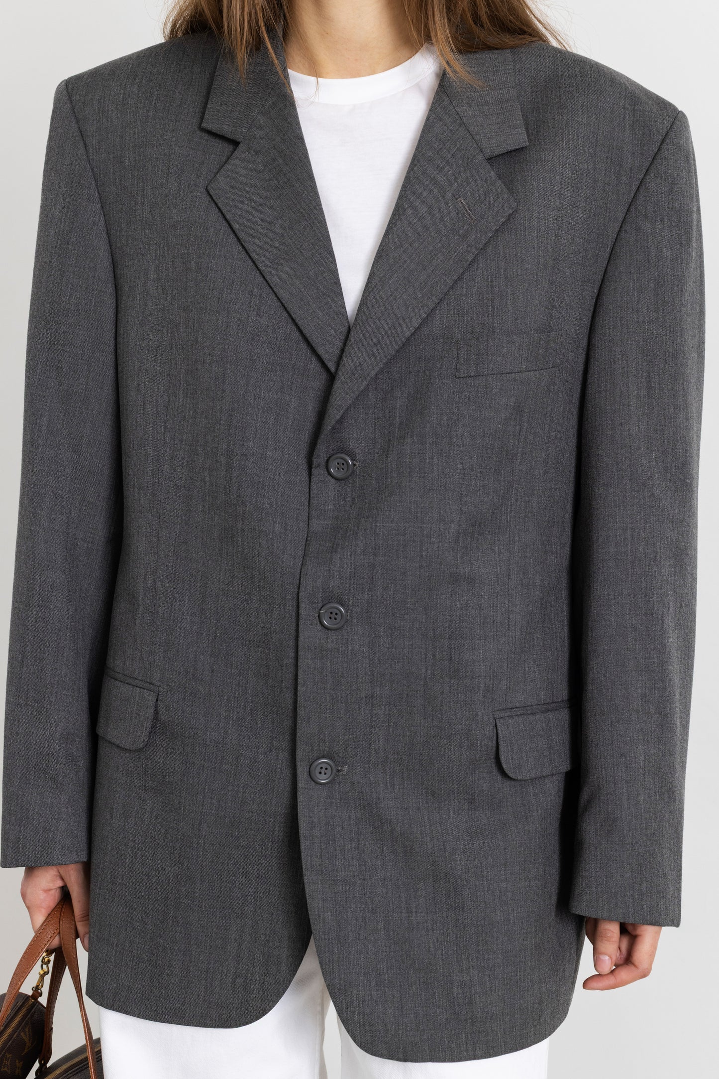 Vintage Grey Wool Blazer
