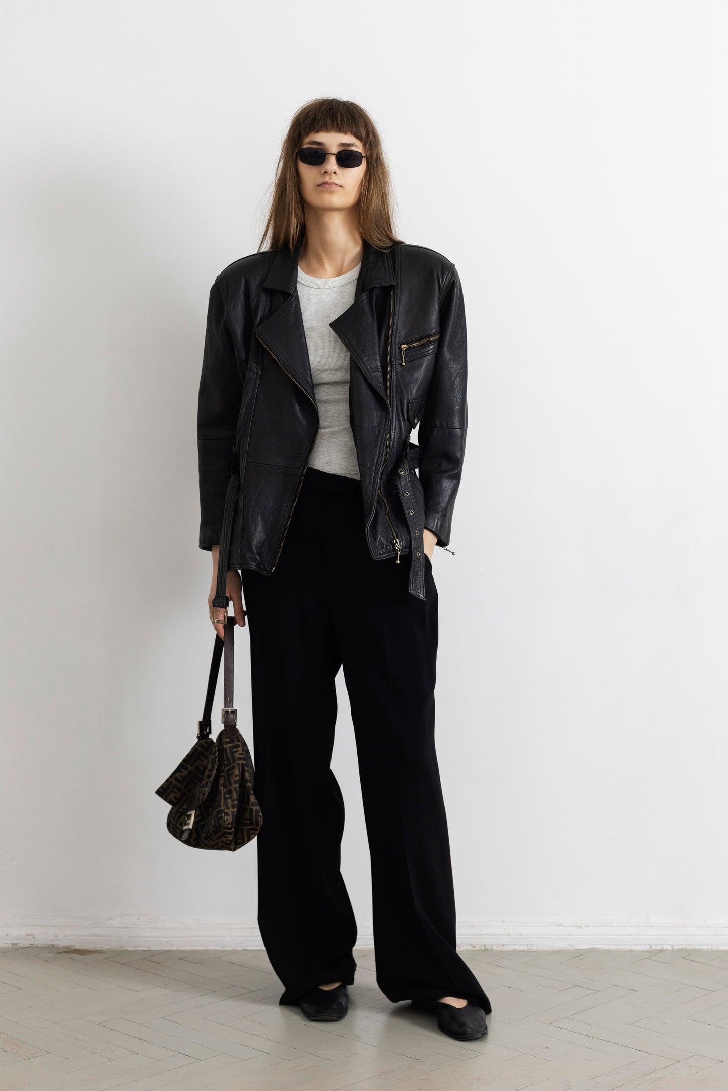 Vintage Black Soft Leather Biker Jacket