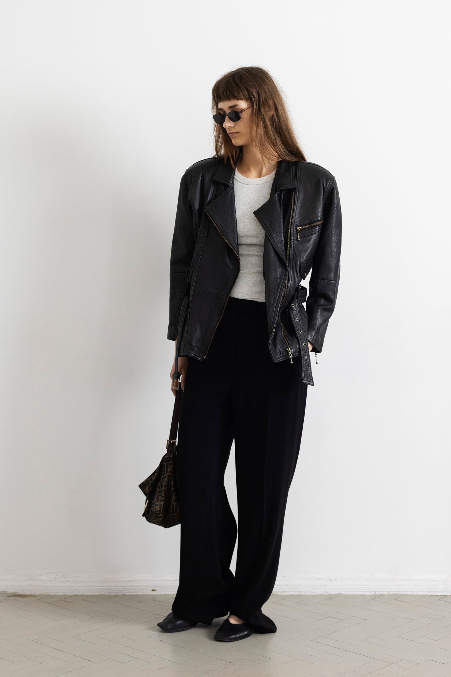 Vintage Black Soft Leather Biker Jacket